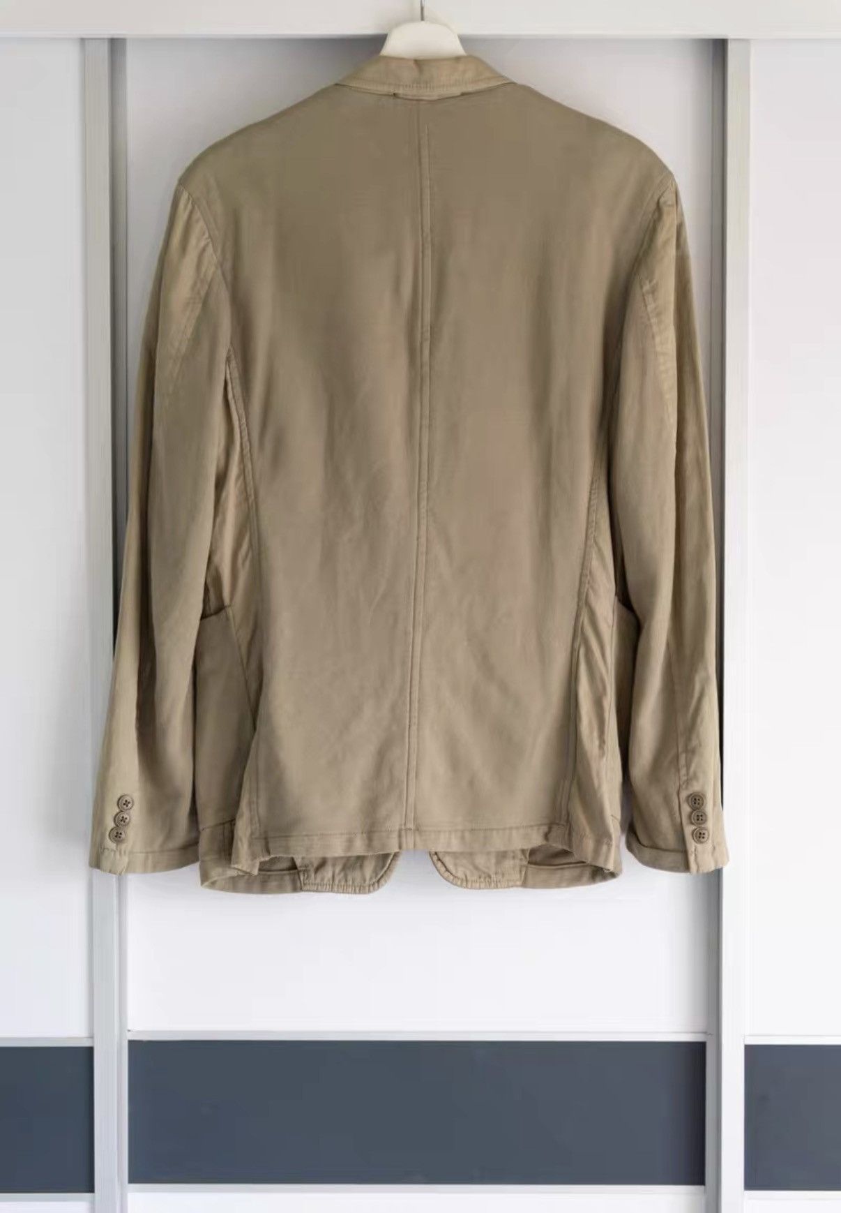 Yohji Yamamoto Yohji Yamamoto 12SS Khaki Switching Blazer K4 Size US S / EU 44-46 / 1 - 2 Thumbnail