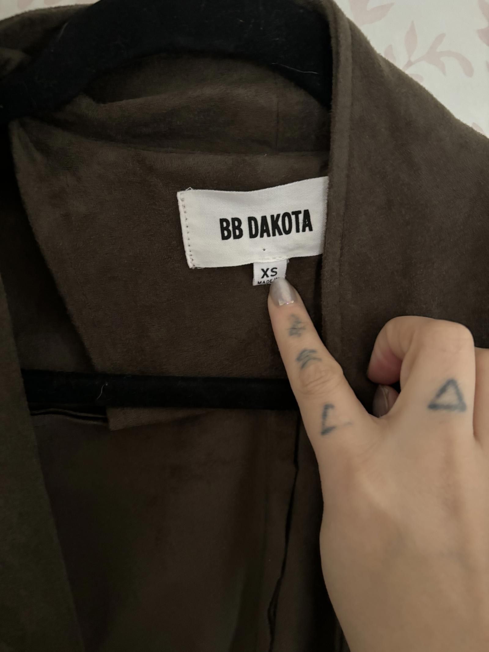 Designer EUC BB Dakota Suede Jacket - XS Olive Green Open Cardigan Size XS / US 0-2 / IT 36-38 - 2 Thumbnail