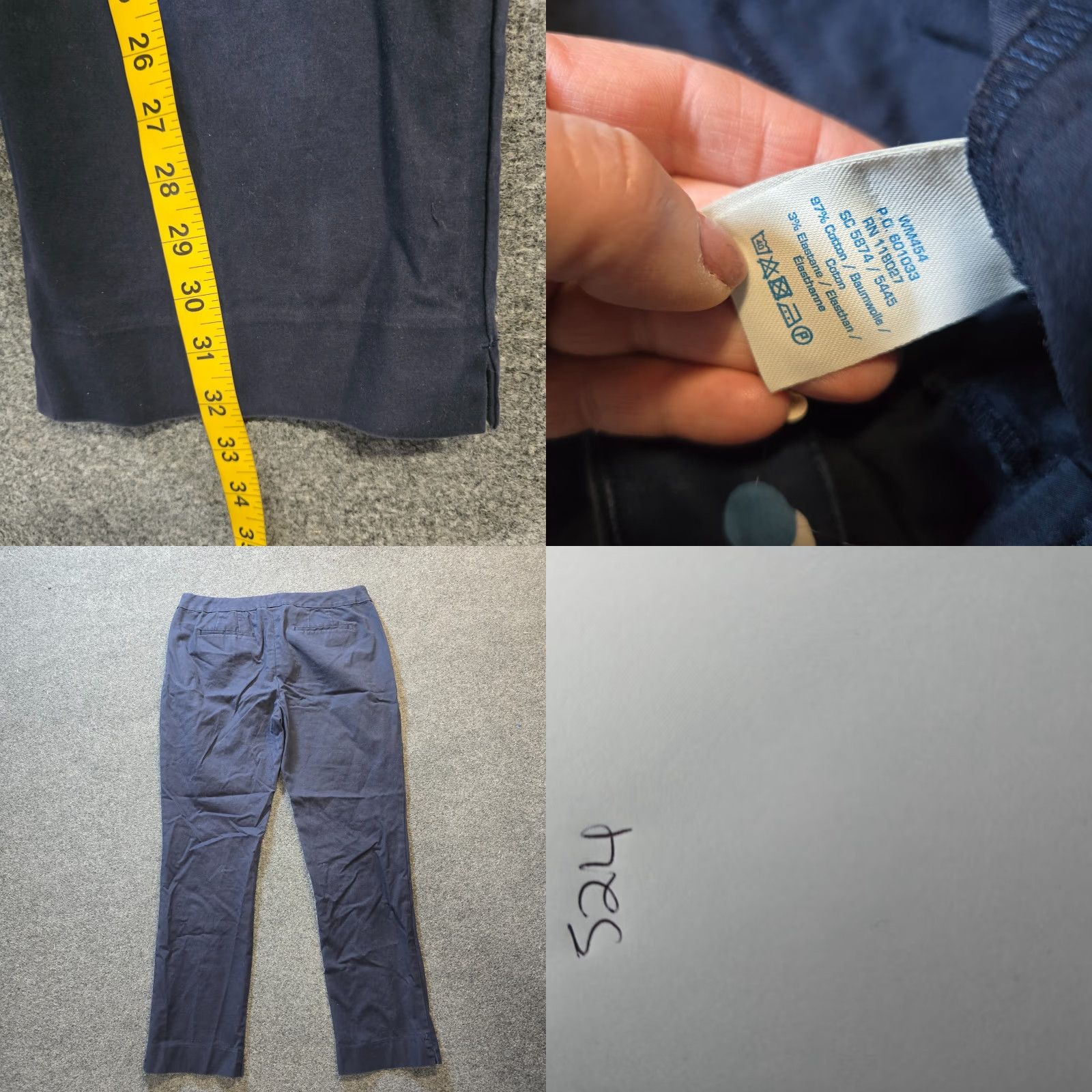 Boden Boden Pants Women Size 18 Long Blue Chino Pocket High Rise Casual Career Capsule Carded Preppy Straight Waist 35 in Plus Regular 32 in Inseam Womens Size 40" / US 18 - 8 Thumbnail