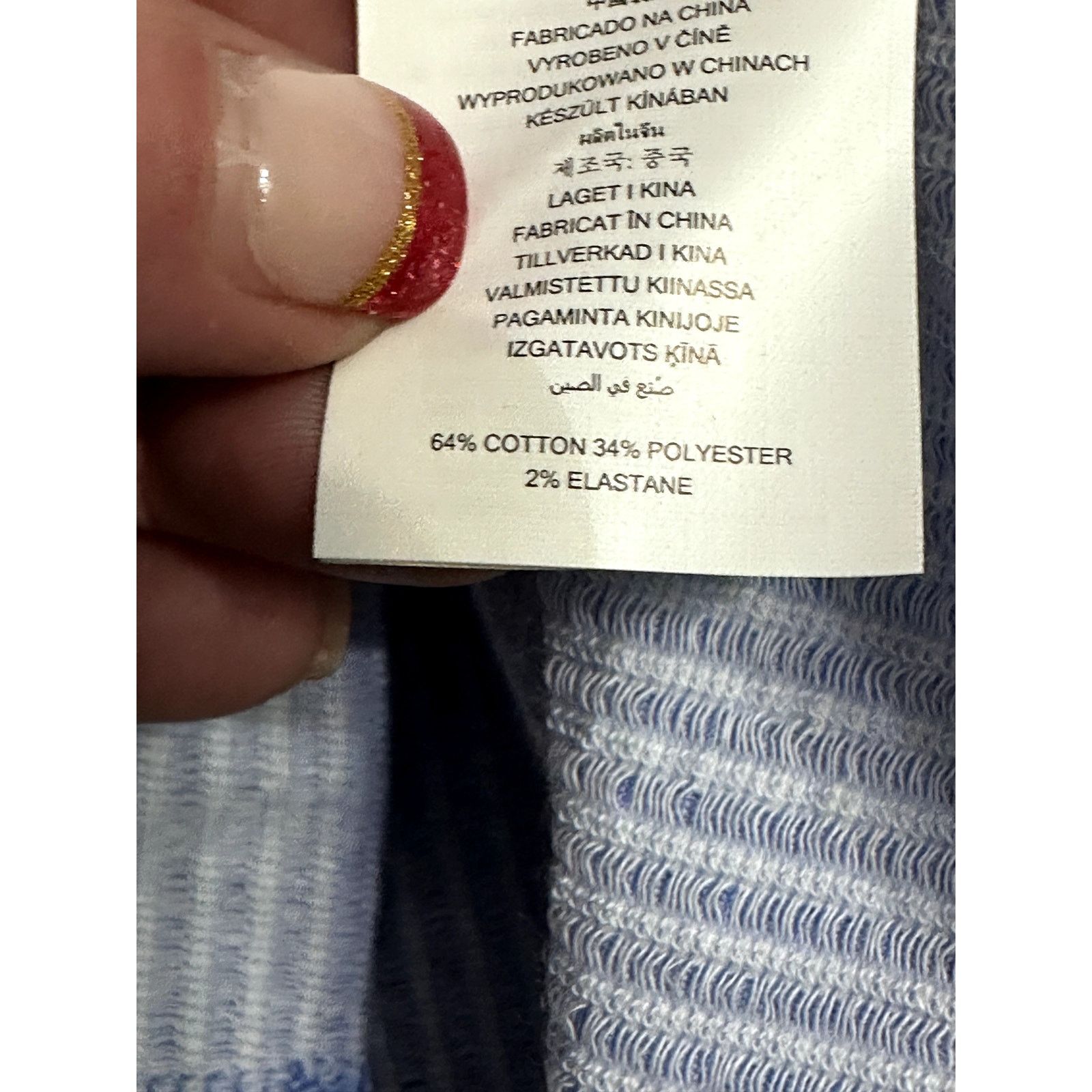 Michael Kors Michael Kors Women's Blue/White Striped Off Shoulder Dress S Size S / US 4 / IT 40 - 10 Thumbnail