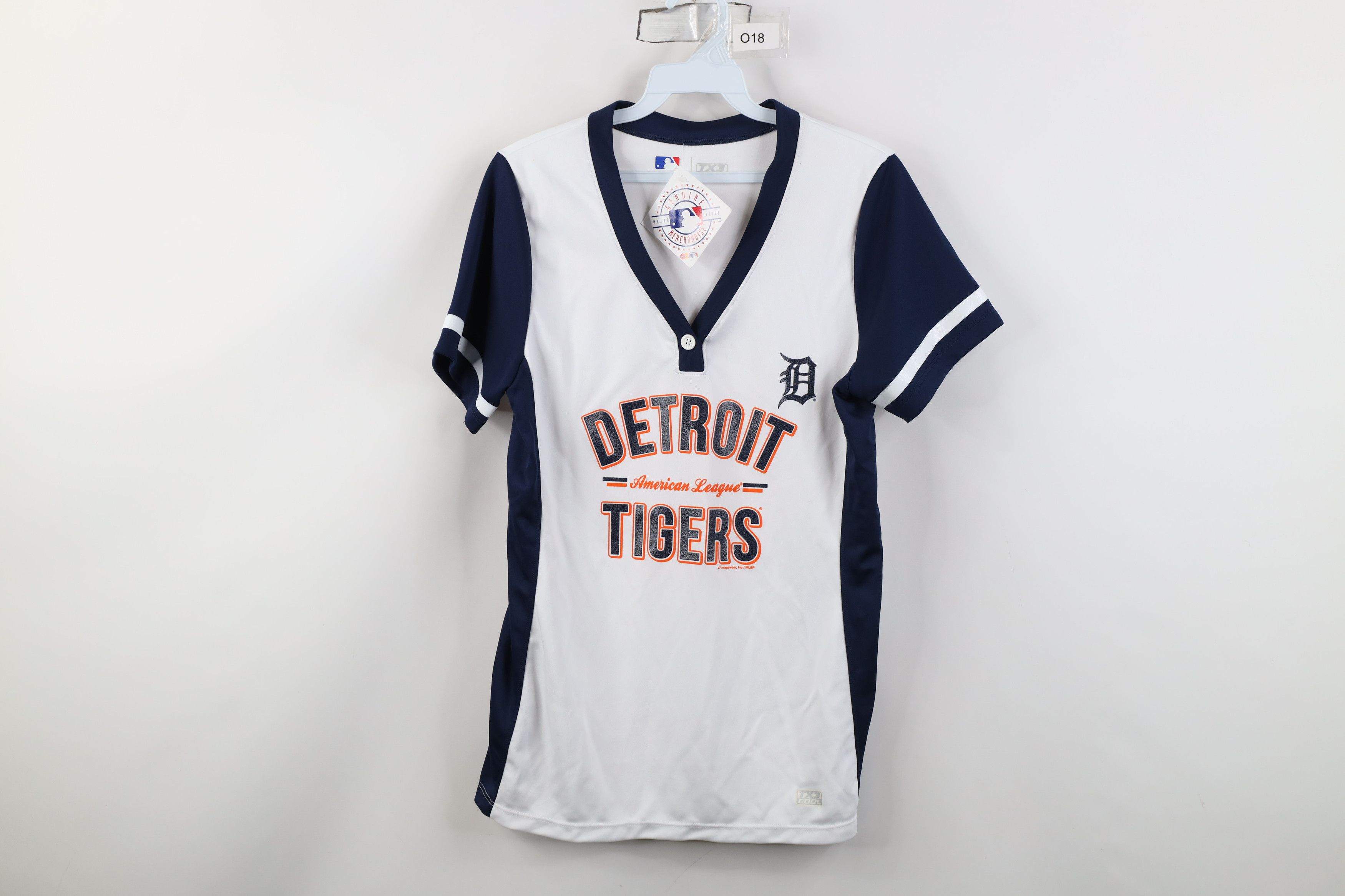Vintage Deadstock Y2K MLB Tigers Baseball Jersey T-Shirt White Size M / US 6-8 / IT 42-44 - 1 Thumbnail