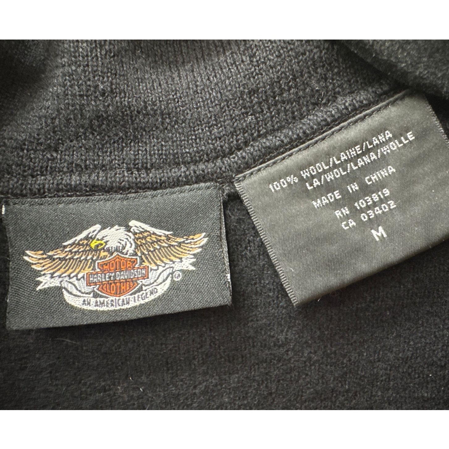 Harley Davidson Harley Davidson Cycle Queen Black Wool Sweater BIker Medium Size M / US 6-8 / IT 42-44 - 4 Thumbnail