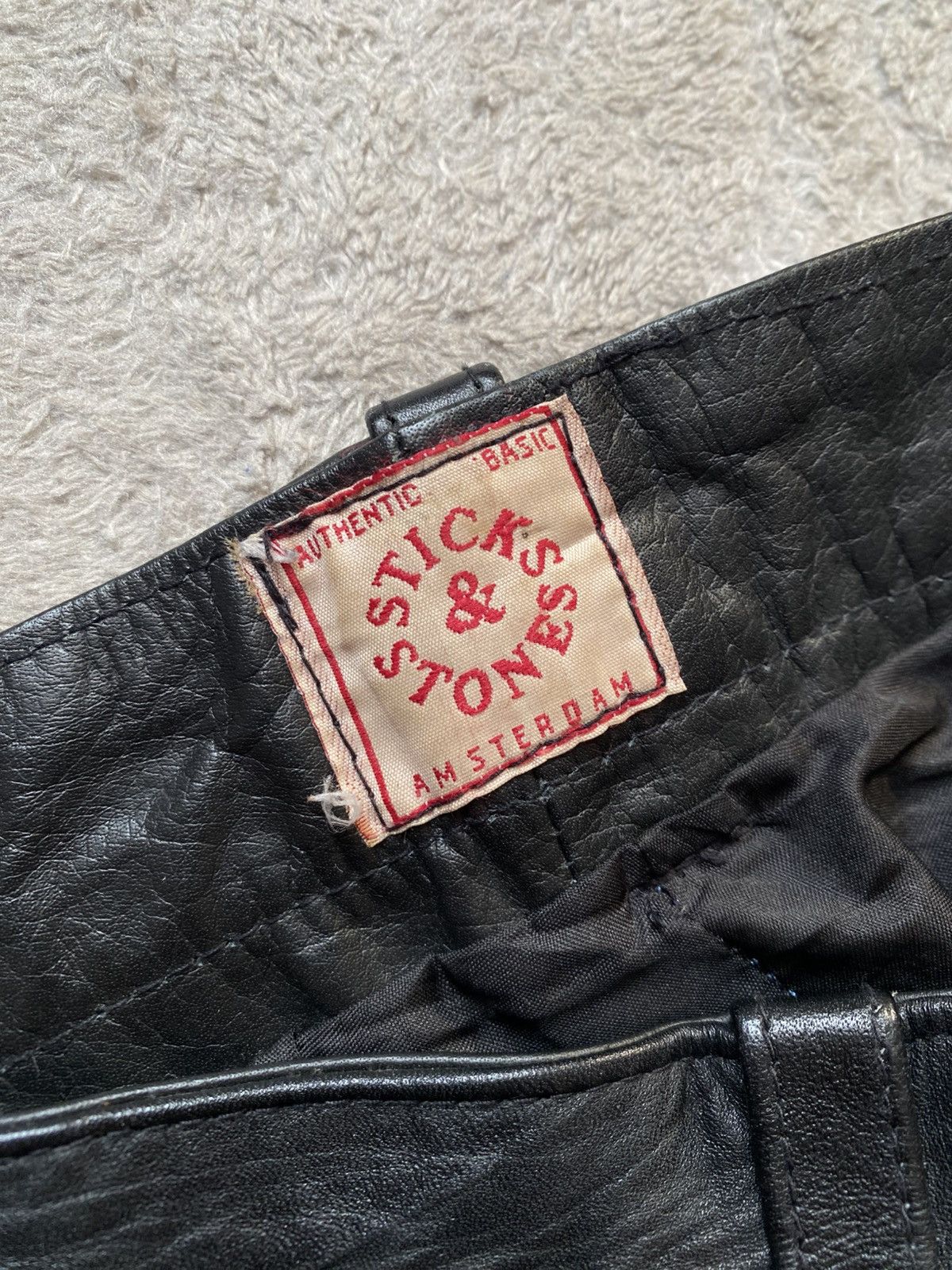 If Six Was Nine Real Leather Black Vintage Opium y2K pants Size US 29 - 11 Thumbnail