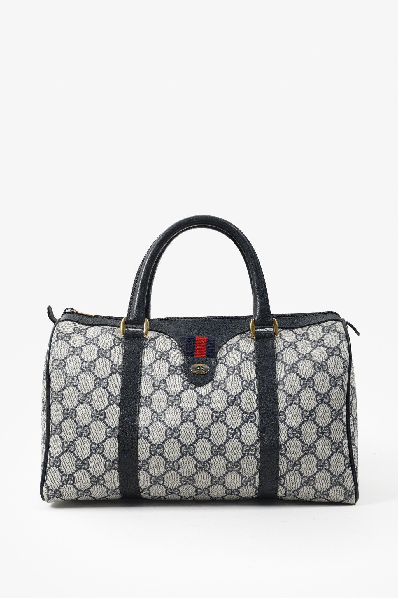 Gucci GG Blue Supreme Boston Bag