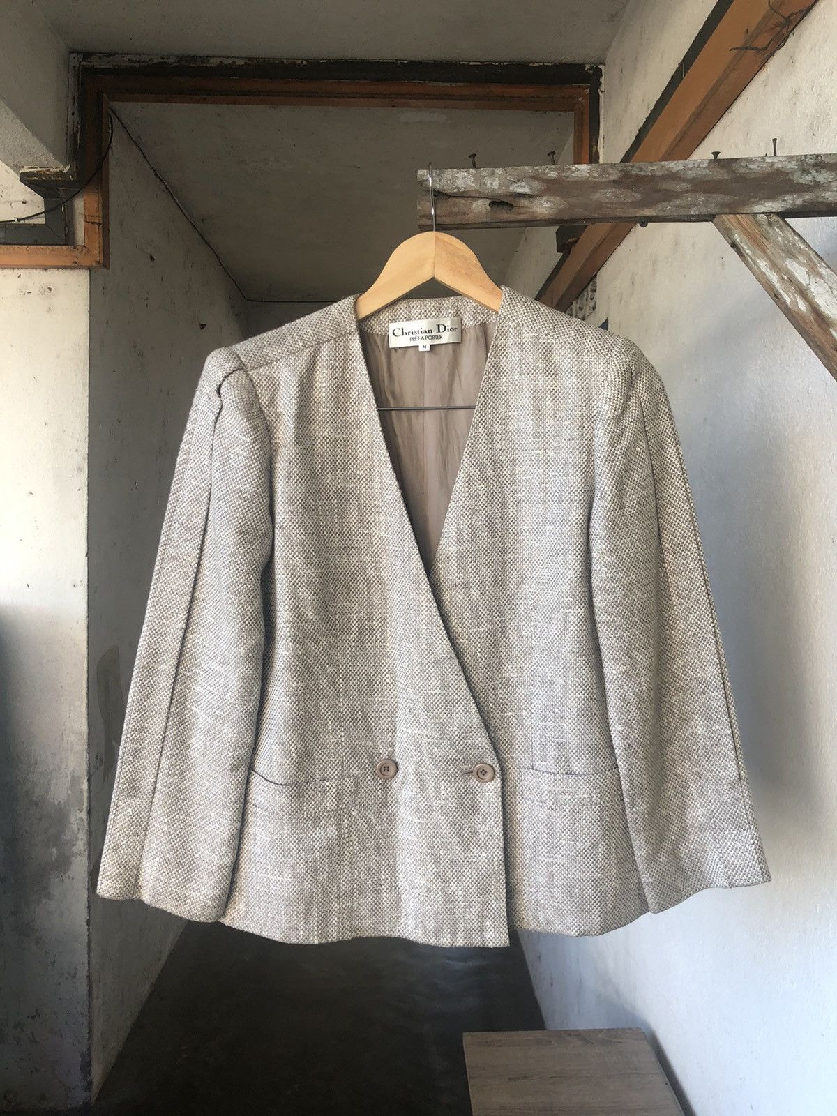 Christian Dior Monsieur Vintage Christian Dior Tweed Cupra Blazer Jacket Size M / US 6-8 / IT 42-44 - 1 Thumbnail