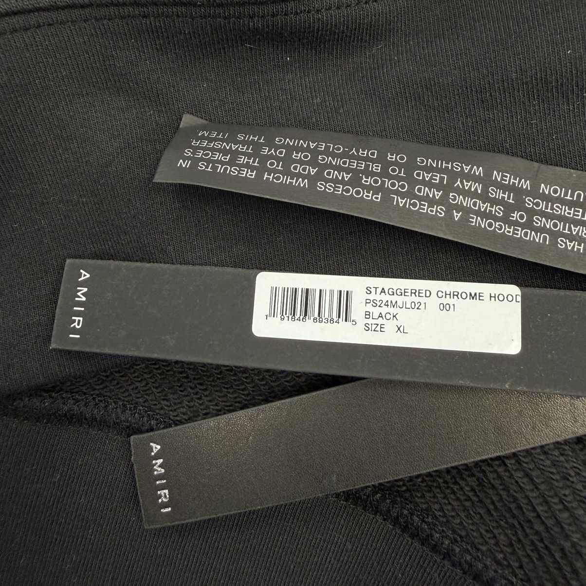 Amiri Amiri Staggered Chrome Hoodie Black Size US XL / EU 56 / 4 - 6 Thumbnail