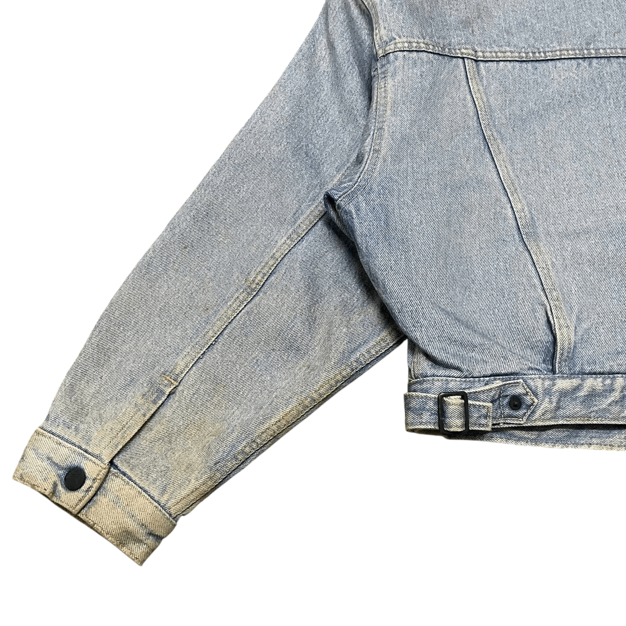 Big John Vintage Big John Cropped Sherpa Lined Denim Jacket Size US S / EU 44-46 / 1 - 14 Thumbnail