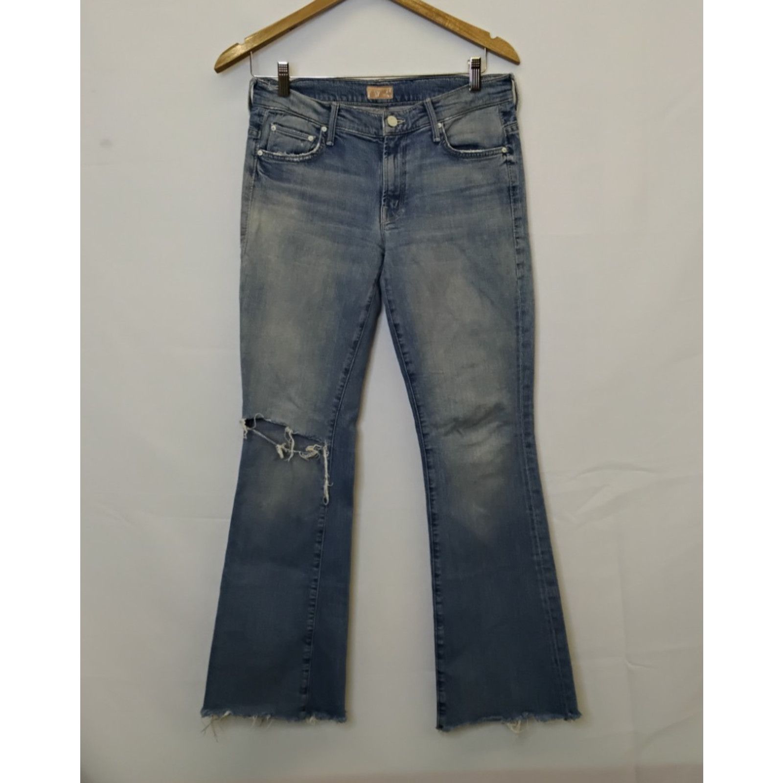 MOTHER Mother Jeans The Slacker Fray Women's 26x31 Light Wash Size 26" / US 2 / IT 38 - 2 Thumbnail