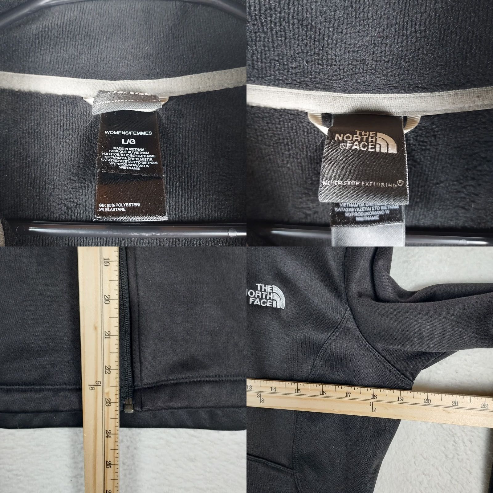 The North Face The North Face Womens Black Softshell Full Zip Jacket L Regular Fit Outdoor/Multi-Season Size L / US 10 / IT 46 - 8 Thumbnail