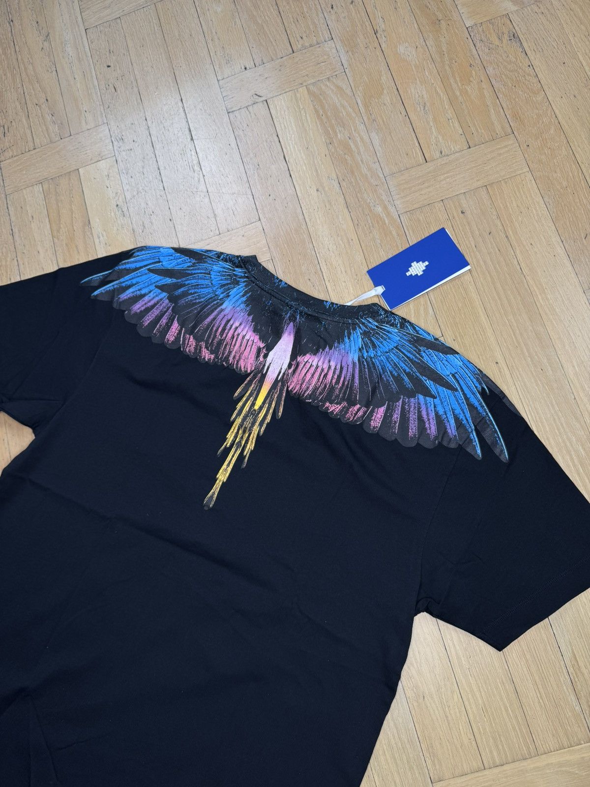 Marcelo Burlon MARCELO BURLON WING BLUE PINK BLACK TEE Size US L / EU 52-54 / 3 - 4 Thumbnail