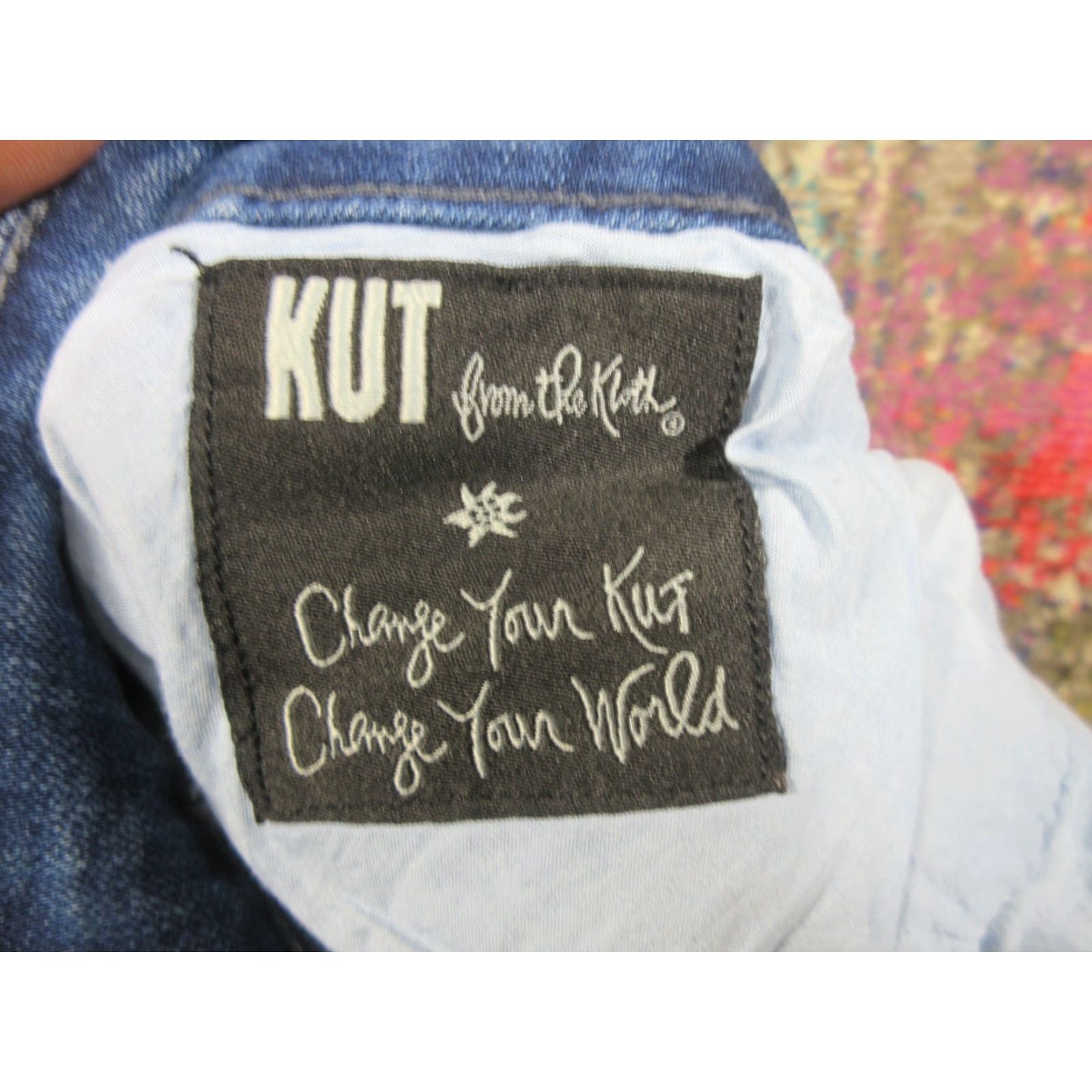 Vintage KUT from the Kloth Katy Boyfriend Jeans 16W Medium Wash Blue 30 Inseam Regular 5-Pocket Denim Women Size 38" / US 16 / IT 52 - 7 Thumbnail