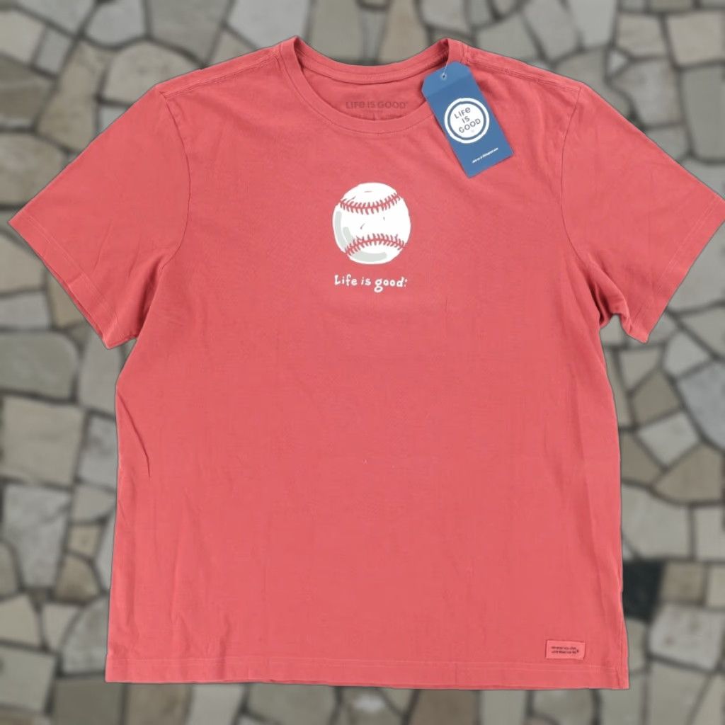 Life is Good Life is Good Baseball Solid T-Shirt Red Men's L Shirt Mens Life is Good Baseball Solid T-Shirt Red L Size US L / EU 52-54 / 3 - 1 Thumbnail