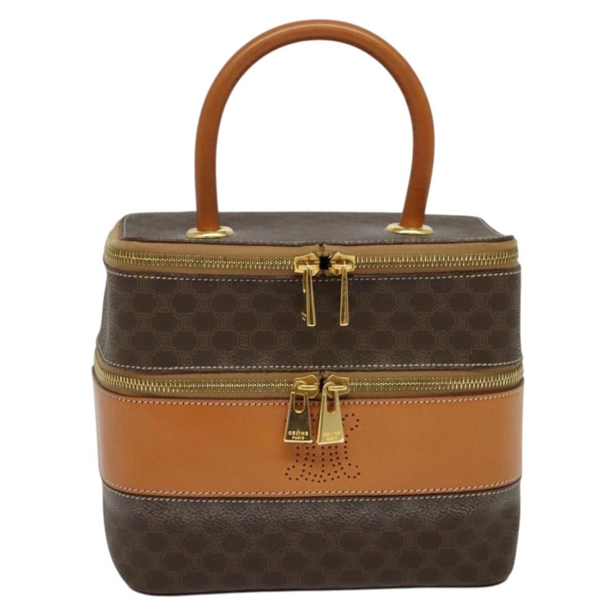 Celine Celine Vintage Double Zip Vanity Case Macadam Coated Canvas Size ONE SIZE - 1 Thumbnail