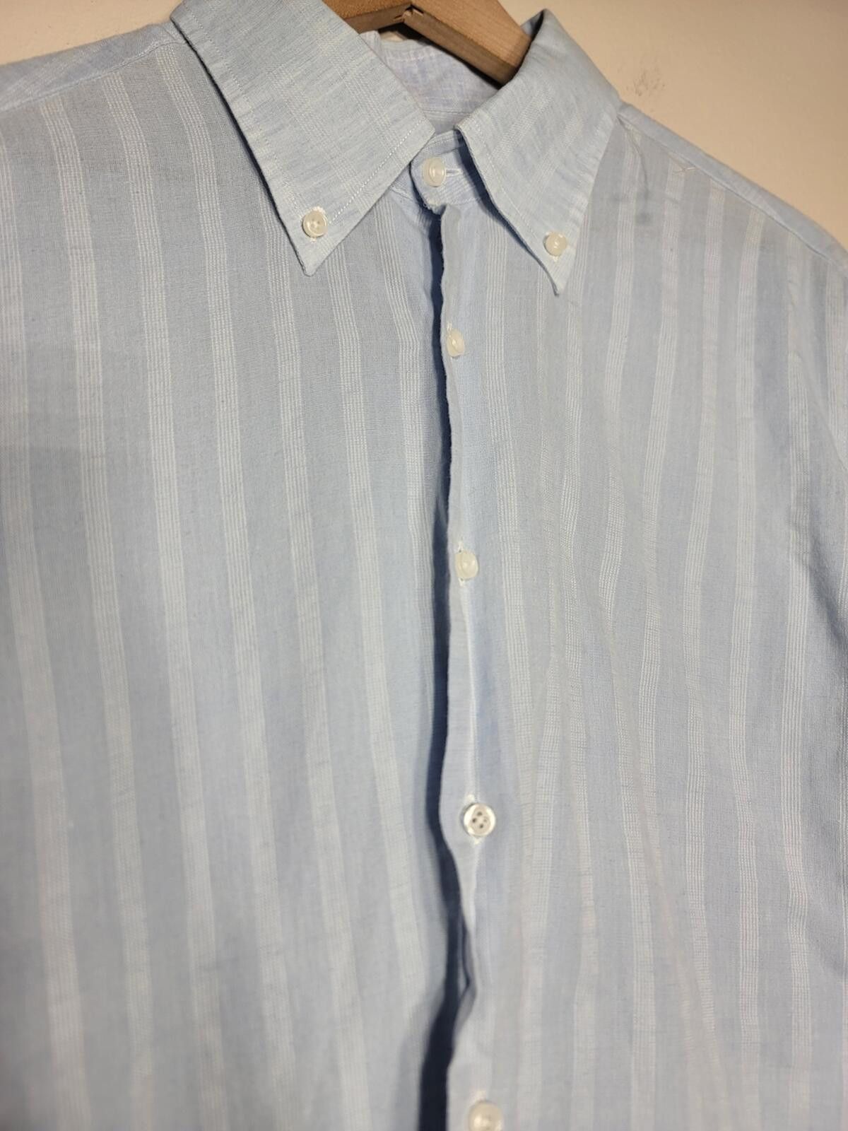 Other Sorrento Linen Striped Button Down Shirt Quiet Lux Sz XL Size 44R - 5 Thumbnail