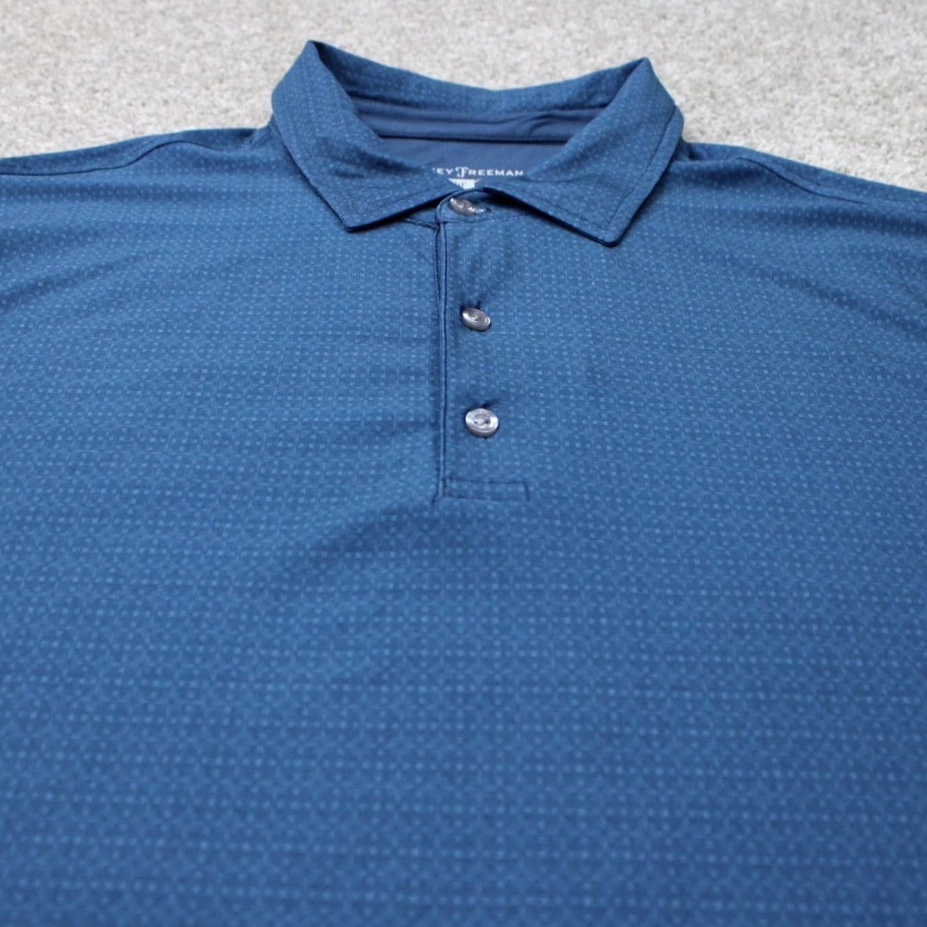 Vintage Hickey Freeman Polo Shirt Mens Large Blue Polyester Stretch S/S Pullover Polo Shirt Mens Large Blue Polyester Stretch S/S Pullover Size US L / EU 52-54 / 3 - 4 Thumbnail