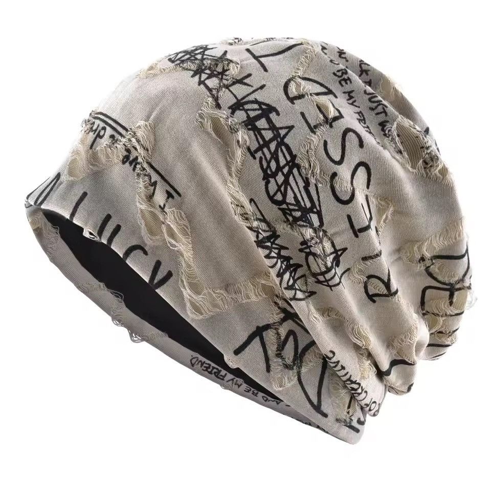 Japanese Brand Streetwear Distressed Beanie - Vintage-Inspired Graphic Hat Size ONE SIZE - 1 Thumbnail
