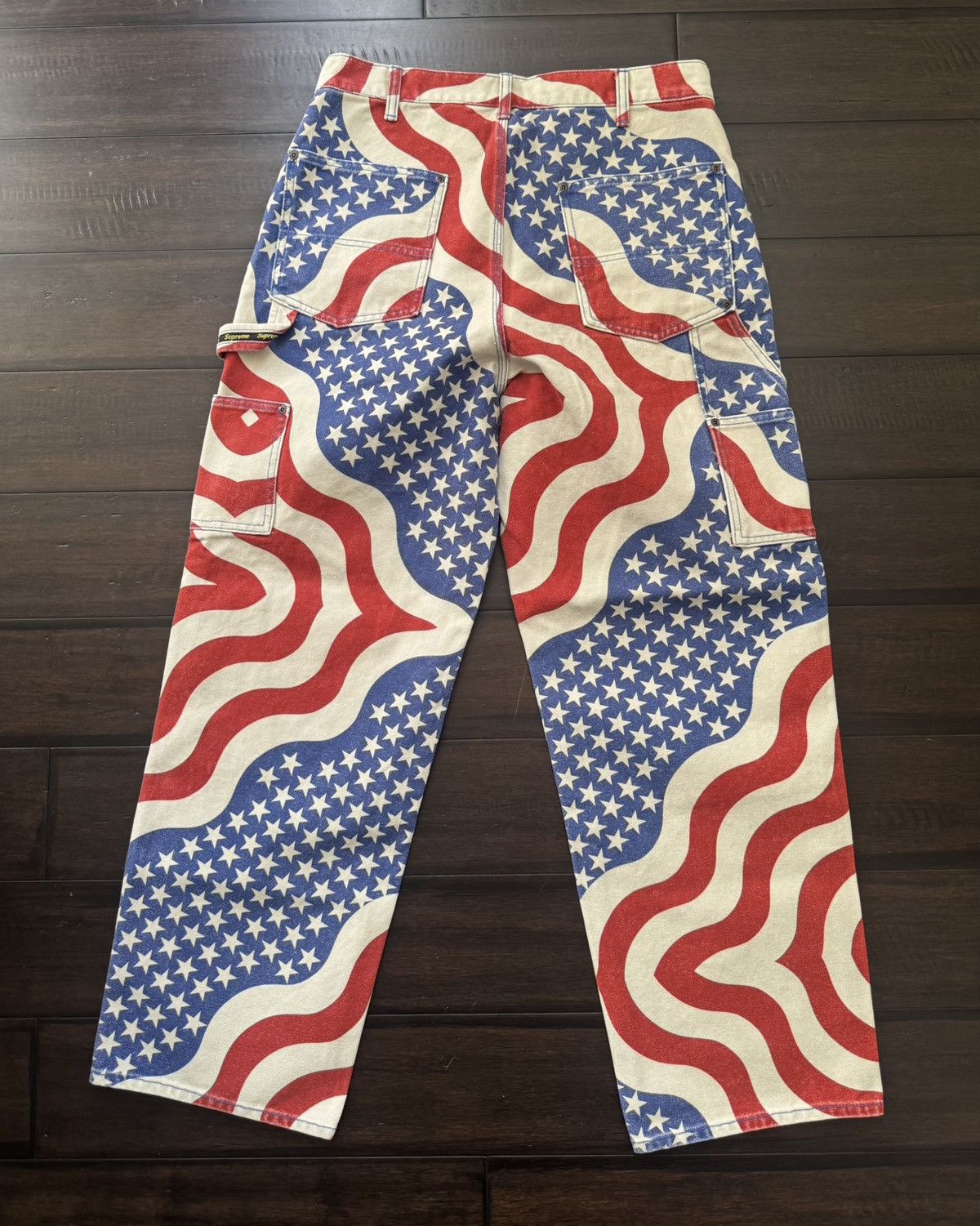 Supreme Supreme American Flag Double Knee Painter Pants Size US 32 / EU 48 - 6 Thumbnail