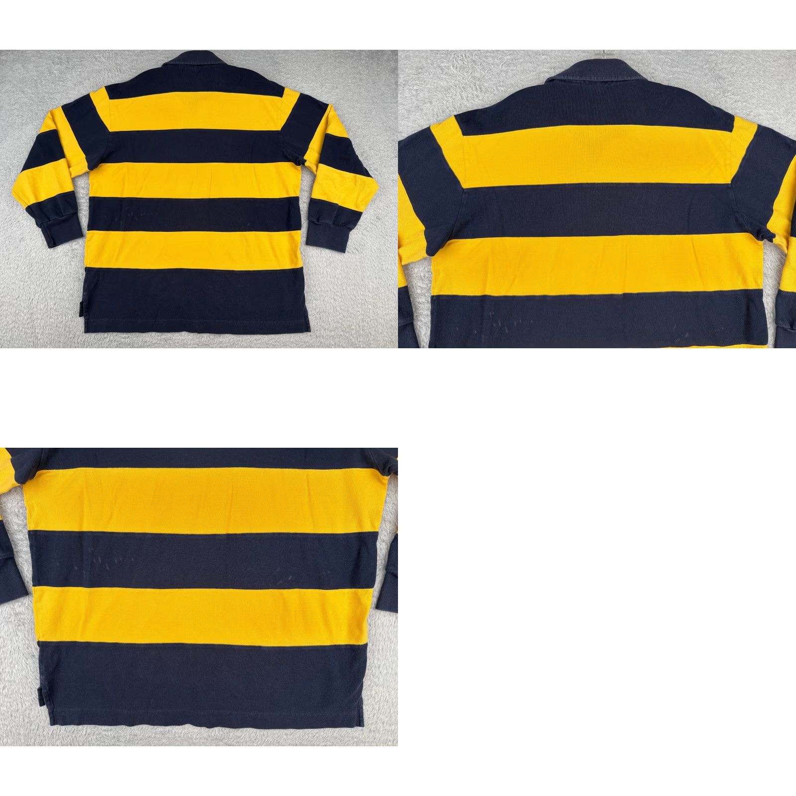 Nautica Nautica Polo Shirt Men XL Yellow Blue Stripe 100% Cotton Long Sleeve Slim Fit Shirt Sports Casual Outdoor Size US XL / EU 56 / 4 - 9 Thumbnail