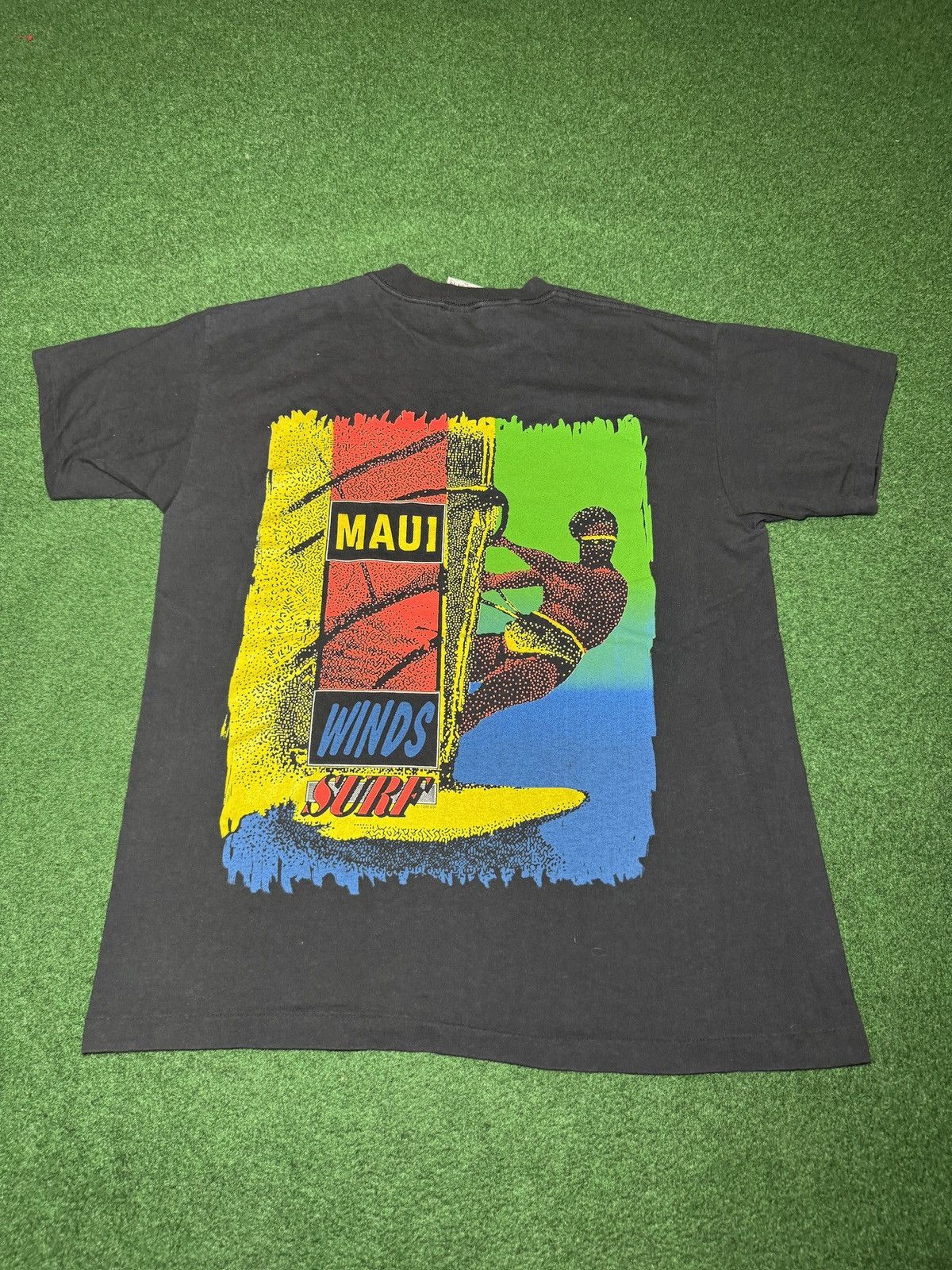 Vintage Vintage 90s WindSurfing Hardcore Surfer Maui Hawaii T Shirt Size US XL / EU 56 / 4 - 1 Thumbnail