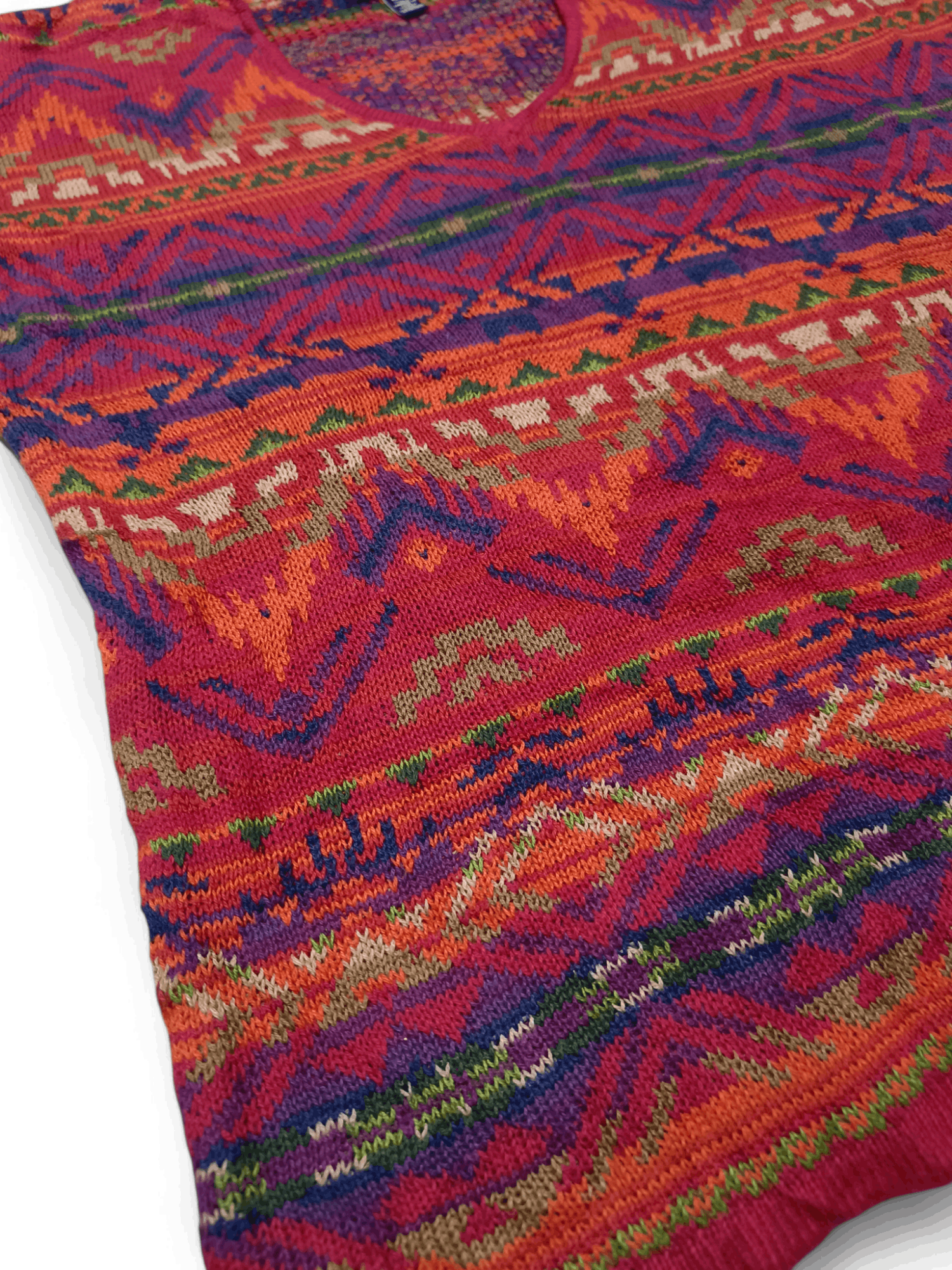 Chaps Vintage 90s CHAPS Women's Aztec Ethnic Motifs Knit Shirt Size S / US 4 / IT 40 - 5 Thumbnail