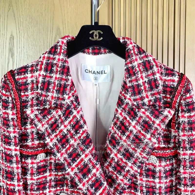 Chanel Colorblock Wool Blend Jacket .