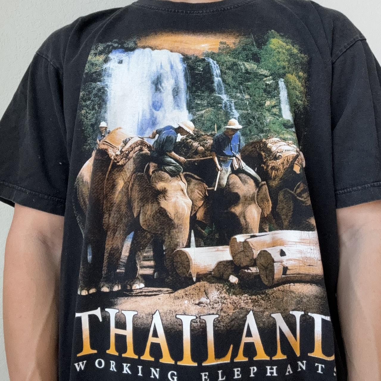 Vintage Vintage Thailand 'Working Elephants' 2000s Graphics Shirt Size US XL / EU 56 / 4 - 5 Thumbnail