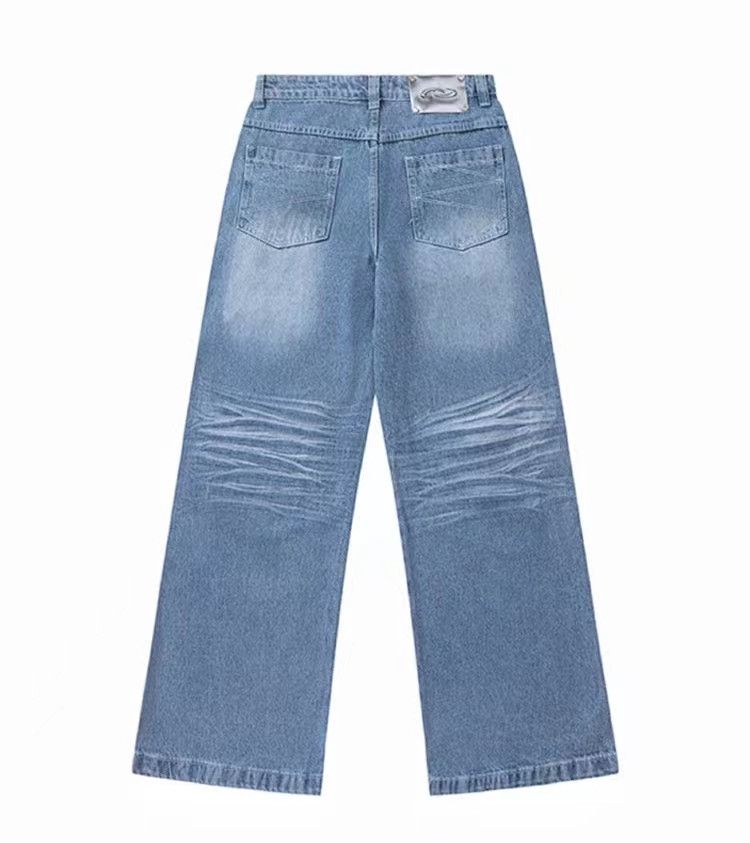 Jean × Vintage Vintage washed and faded loose crease jeans Size US 32 / EU 48 - 2 Thumbnail
