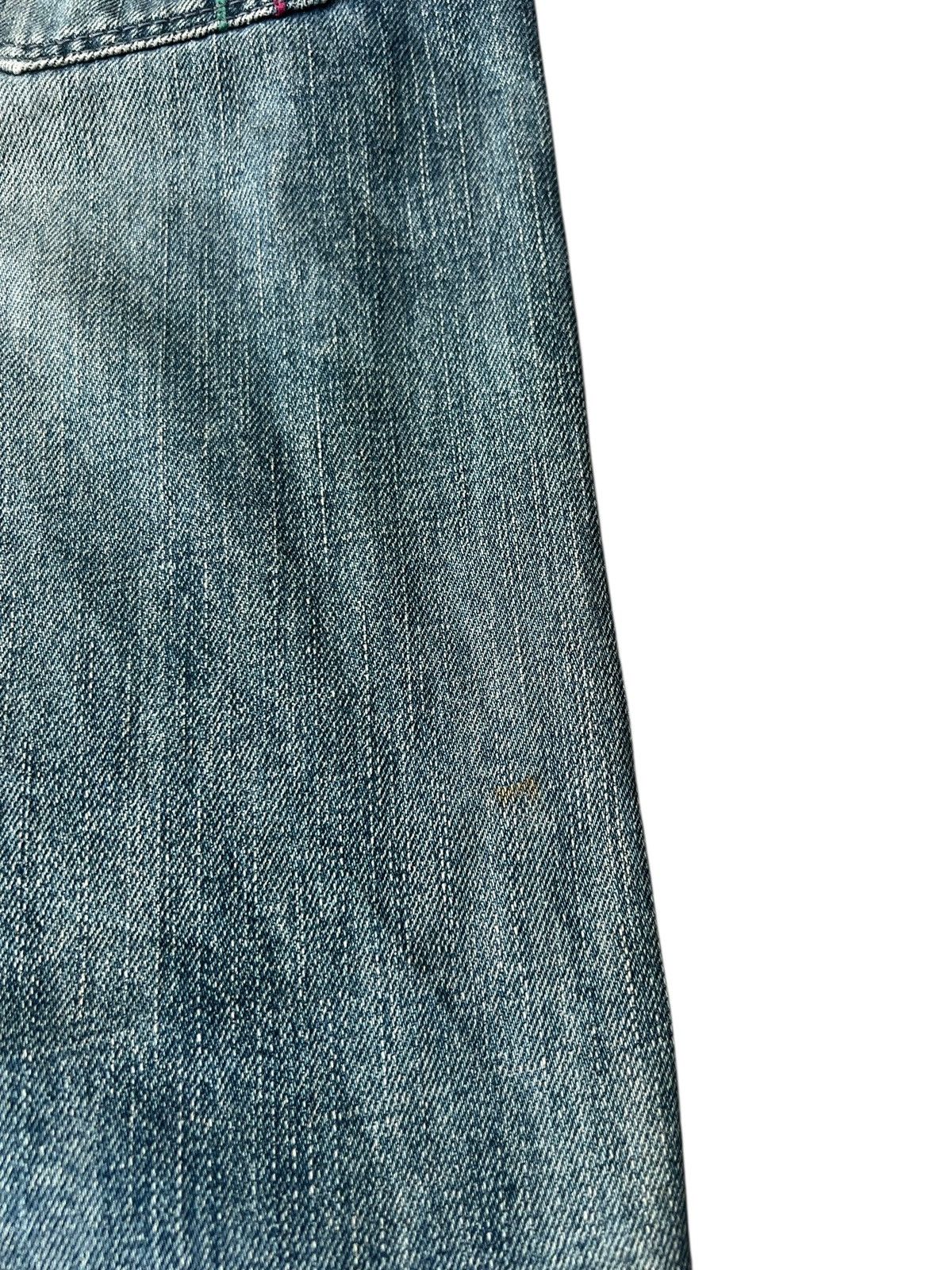 Handmade Mizra Hand Made in Japan Distressed Boro Denim Bootcut Jeans Size US 30 / EU 46 - 21 Thumbnail