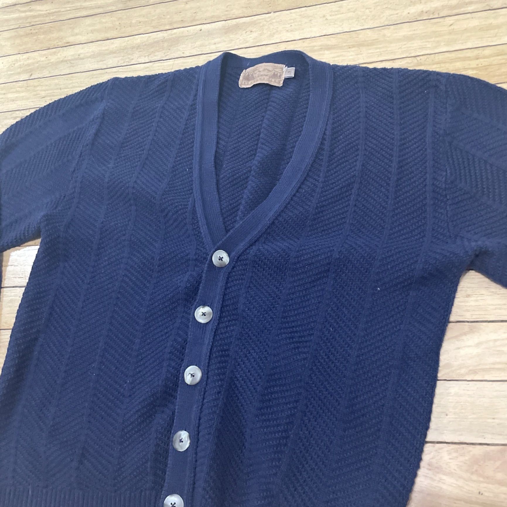 Vintage SHENANDOAH Cardigan Sweater Men S Blue Retro Grandpa Classic Preppy Knit Small Size S / US 4 / IT 40 - 4 Thumbnail