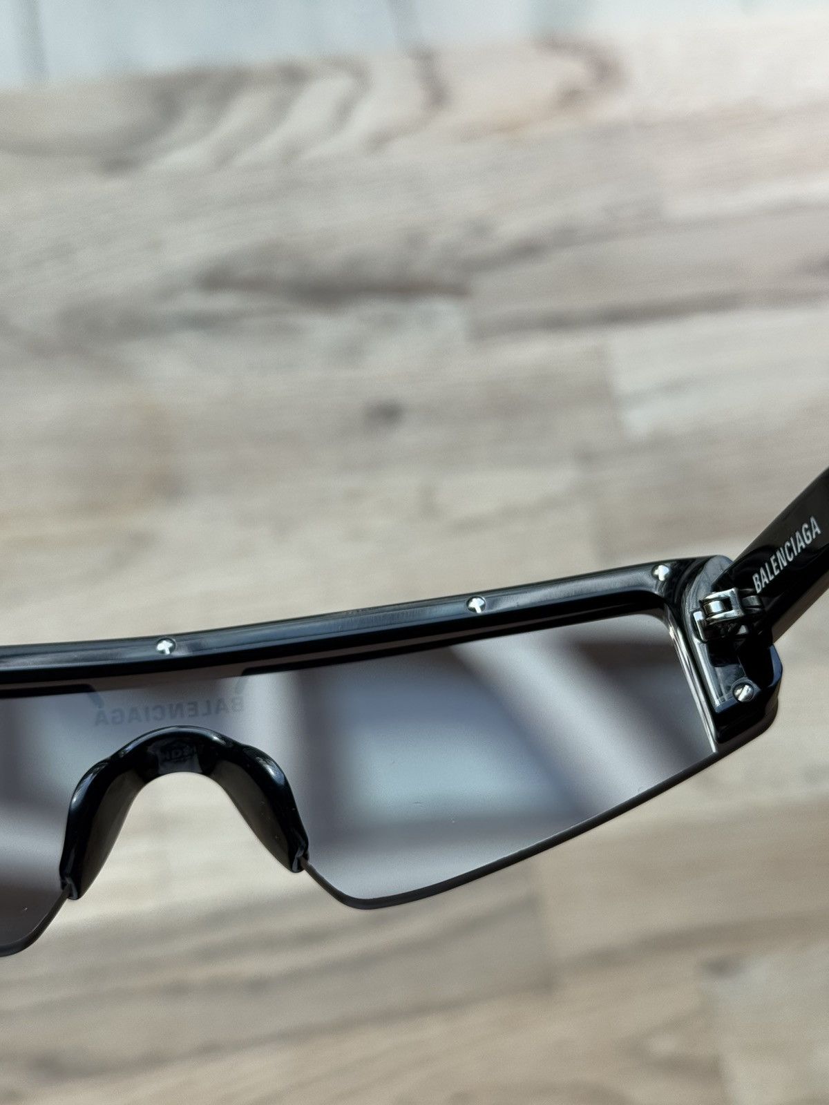 Balenciaga Balenciaga Skiny Ski Sunglasses BB0003S-001 Size ONE SIZE - 4 Thumbnail