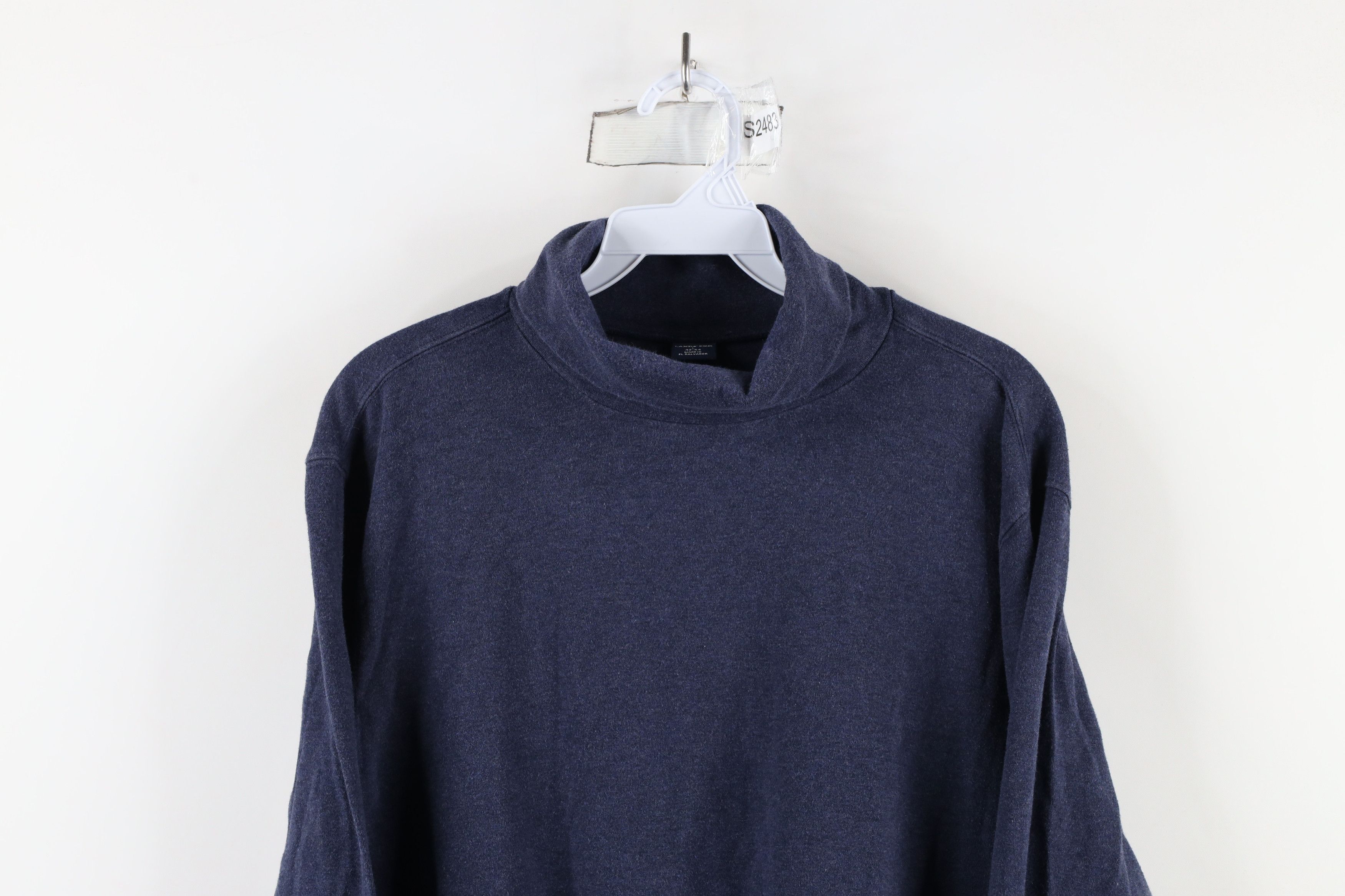 Lands' End × Vintage Vintage 90s Lands End Long Sleeve Turtleneck T-Shirt Blue Size US L / EU 52-54 / 3 - 2 Thumbnail
