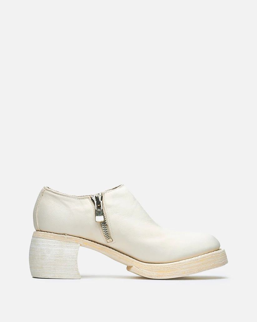 Guidi o1s1v1r1oon0825 Horse Leather Side Zip Low Heel in White Size US 9 / IT 39 - 8 Thumbnail