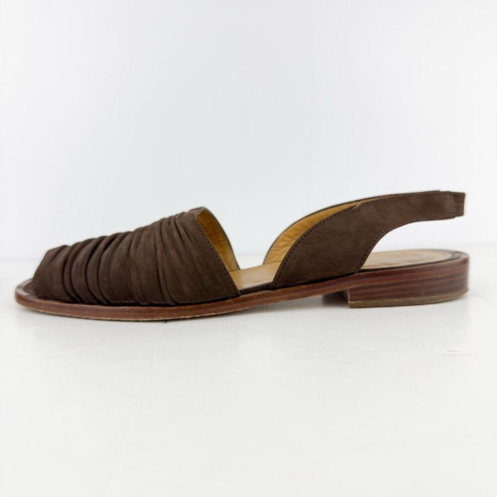 Carel Paris CAREL PARIS Luxury Brown Slingback Flat Lazy Sandals sz 41 Size US 11 / IT 41 - 3 Thumbnail