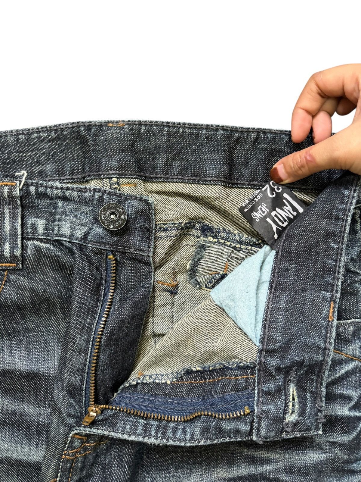 Tornado Mart Vintage Japanese Brand Faded Wash Distress Flare Jeans Size 31" - 5 Thumbnail