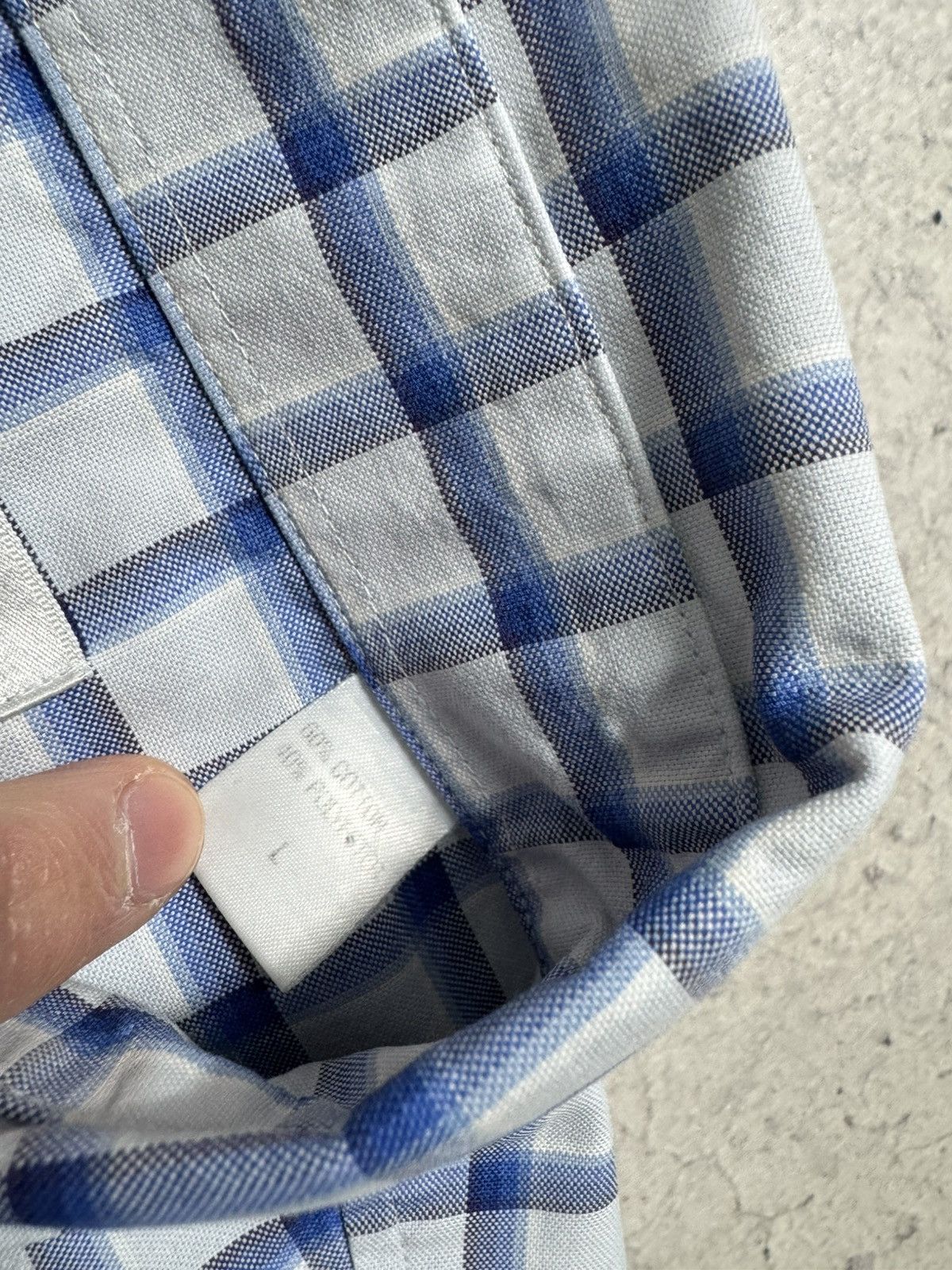 Yves Saint Laurent Yves Saint Laurent YSL Checked Short Sleeve Button Up Shirt Size US L / EU 52-54 / 3 - 7 Thumbnail