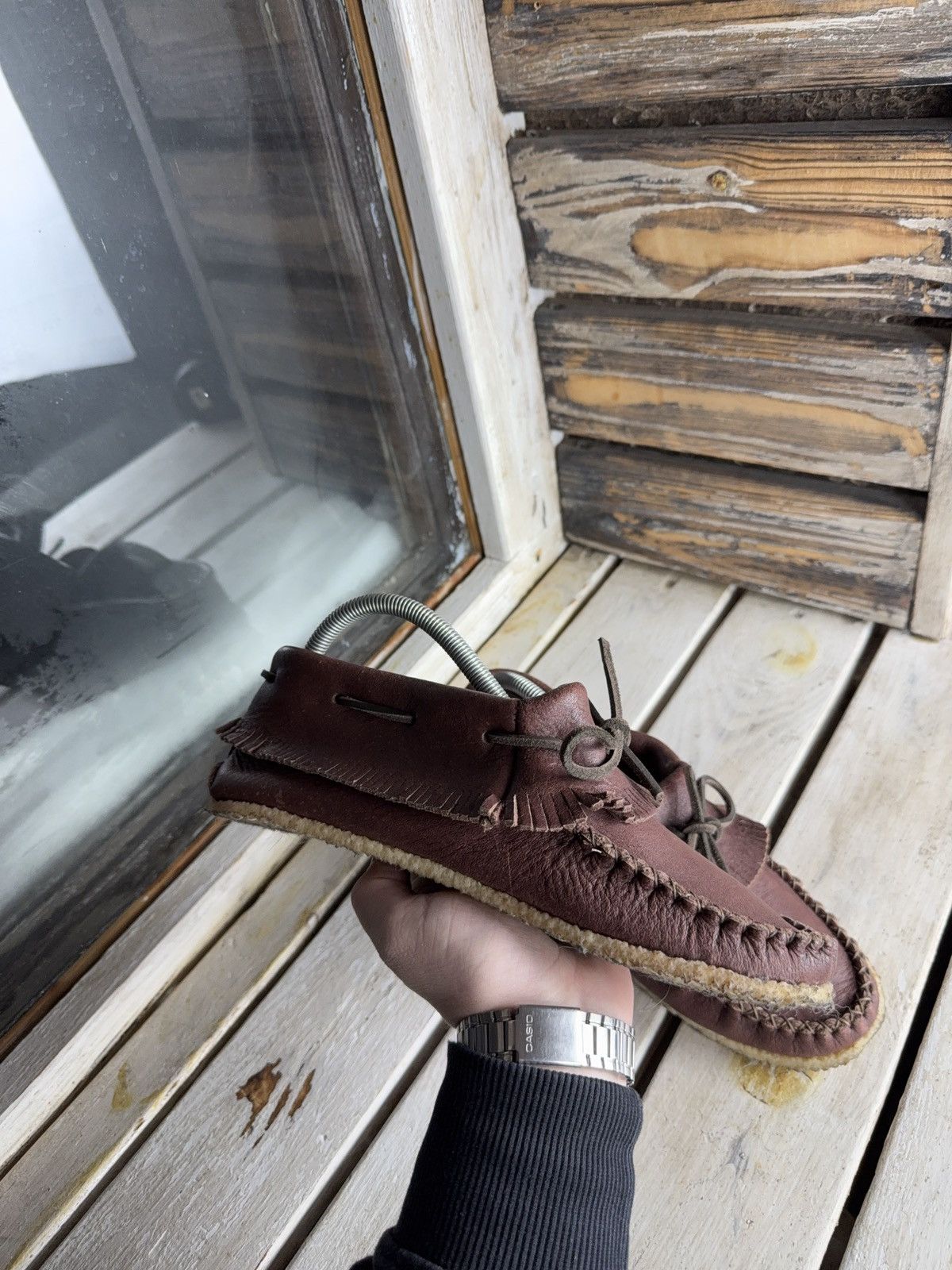 Japanese Brand Avant Garde Y2K Laurentian Chief Leather Moccasins Canada Size US 8 / EU 41 - 12 Thumbnail