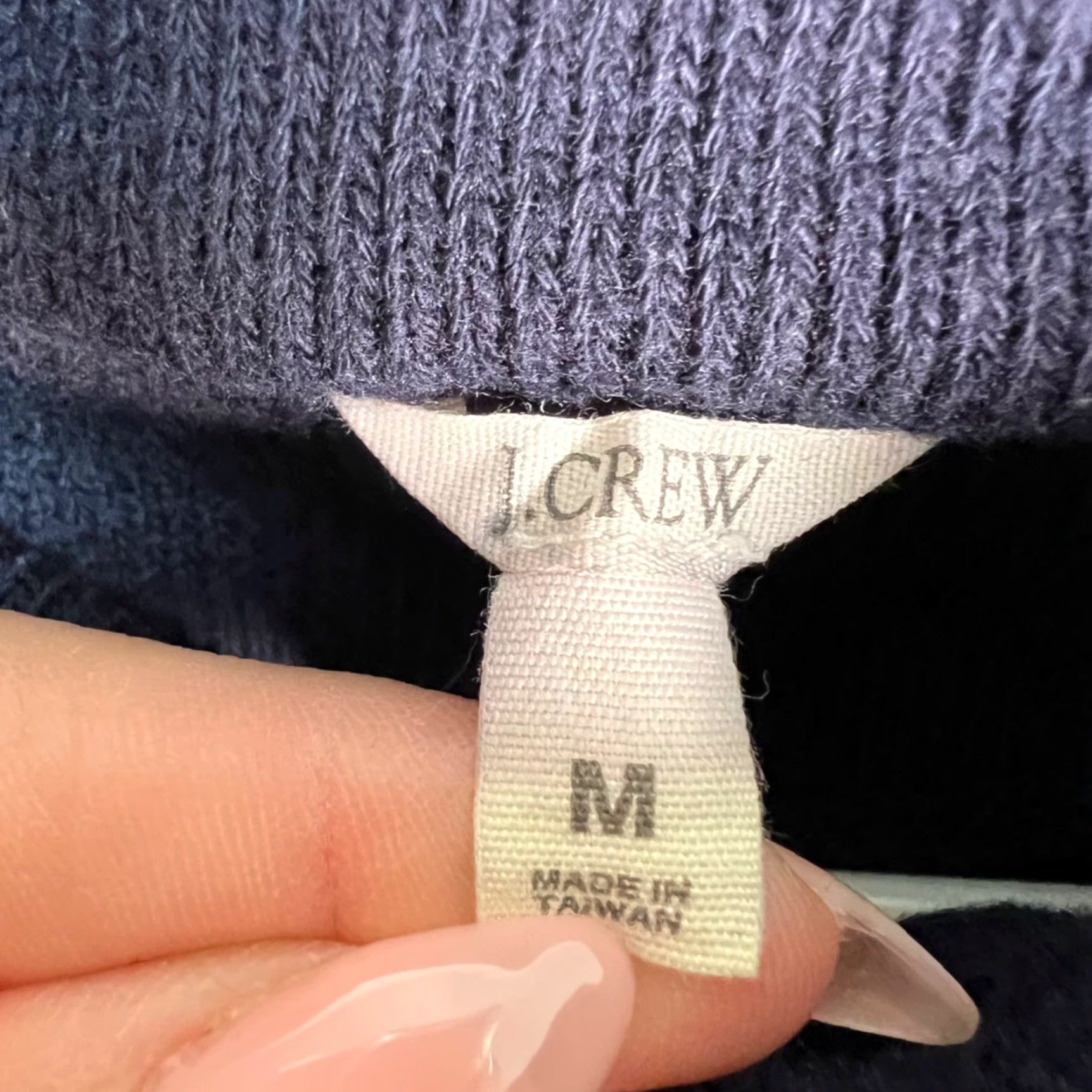 J.Crew J.Crew Womens Medium Blue Button-Up Sweater Cardigan Knit Cotton Long Sleeve Drawstring Collar Casual M Womens Size M / US 6-8 / IT 42-44 - 3 Thumbnail