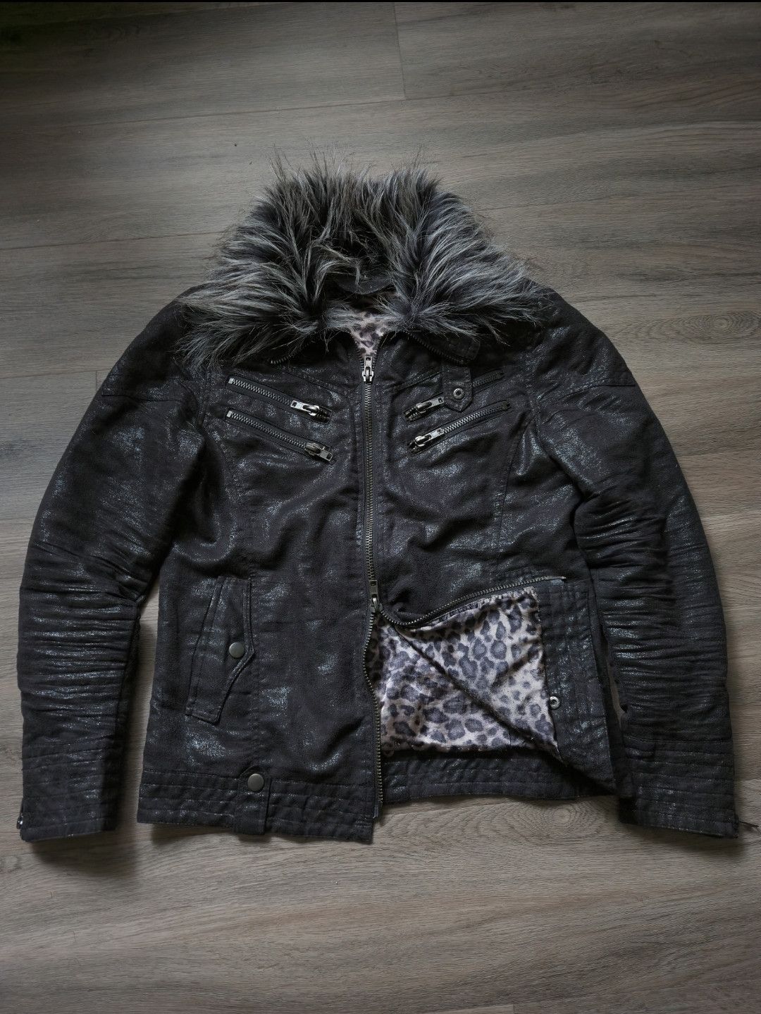 ジャケット・アウター 00s archive fur jacket leopard vicefairy 00s archive fur jacket leopard vicefairy