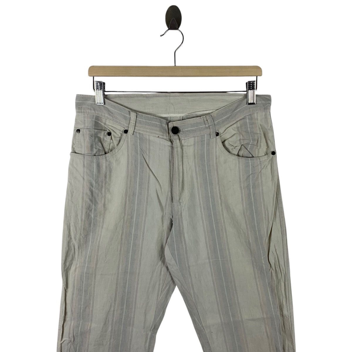 Vintage SALVATORE FERRAGAMO stripe linen pants