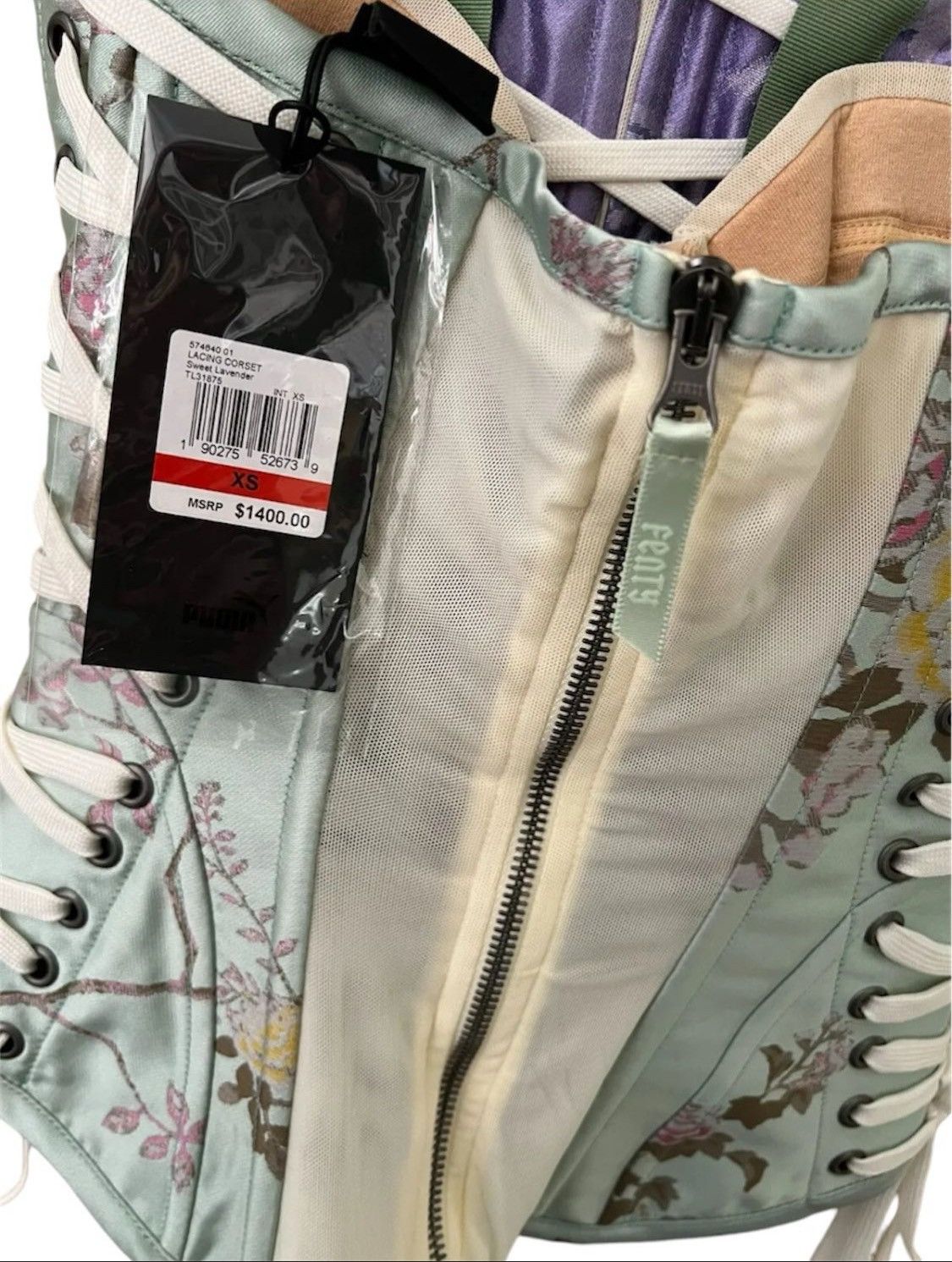 Fenty × Puma Fenty x Puma Floral Bustier in Sweet Lavender Size XS / US 0-2 / IT 36-38 - 4 Thumbnail