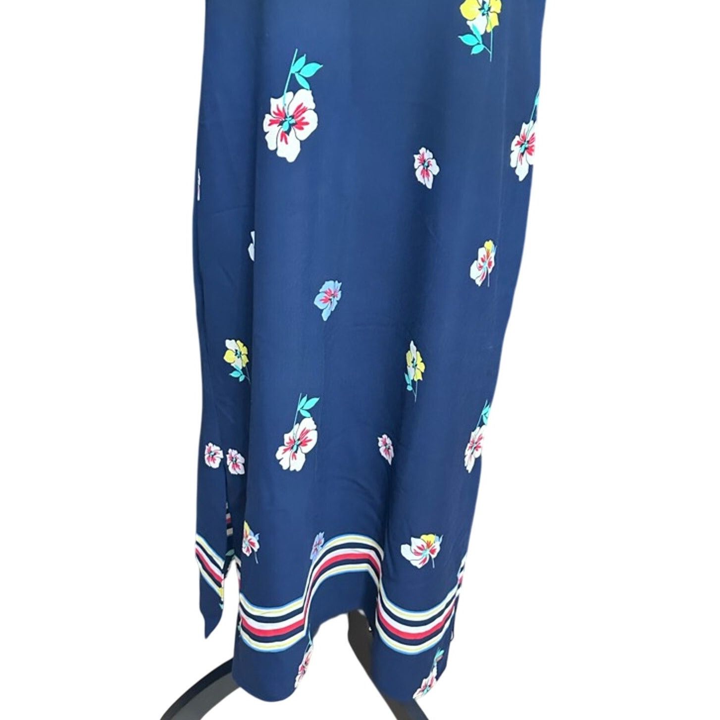 Tommy Hilfiger Tommy Hilfiger Size M Tropical Floral Print Midi Dress Blue Size M / US 6-8 / IT 42-44 - 3 Thumbnail
