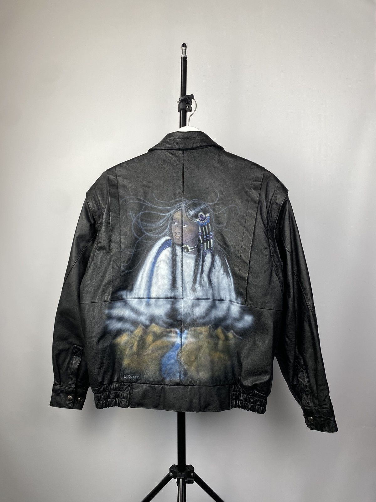 Indian Motorcycle × Vintage Crazy 90s vintage leather Racing skyjacket jacket Size US S / EU 44-46 / 1 - 1 Thumbnail