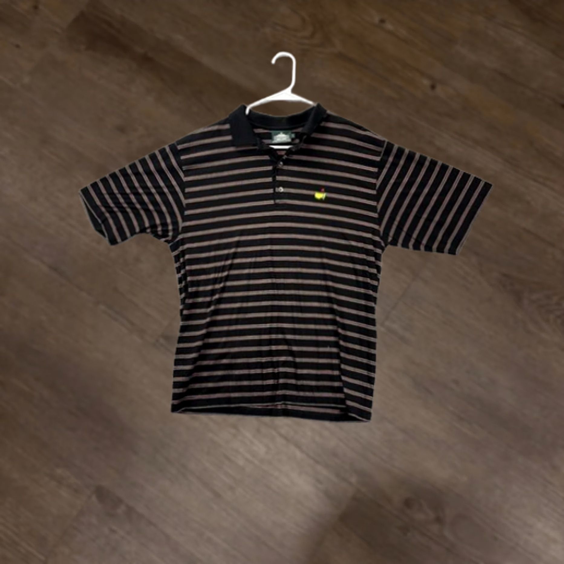 Vintage Clubhouse Collection Shirt Mens Large Black Striped Polo Golf Rugby Short Sleeve Mens L Size US L / EU 52-54 / 3 - 1 Thumbnail