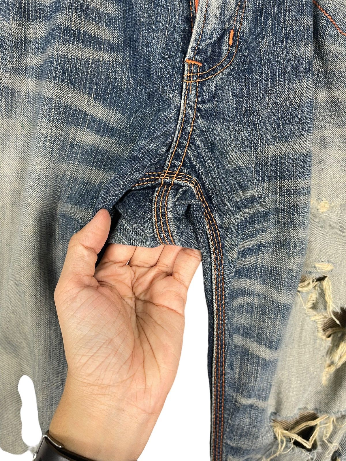 Edwin × Hysteric Glamour Edwin Zipper Pocket Zipper Fly Distressed Jeans Size US 34 / EU 50 - 11 Thumbnail