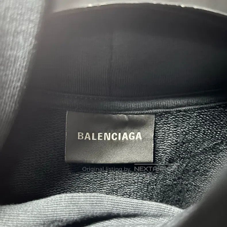 Balenciaga Balenciaga Black Solid Color Brand Logo Printed Hooded Lon Size US S / EU 44-46 / 1 - 3 Thumbnail