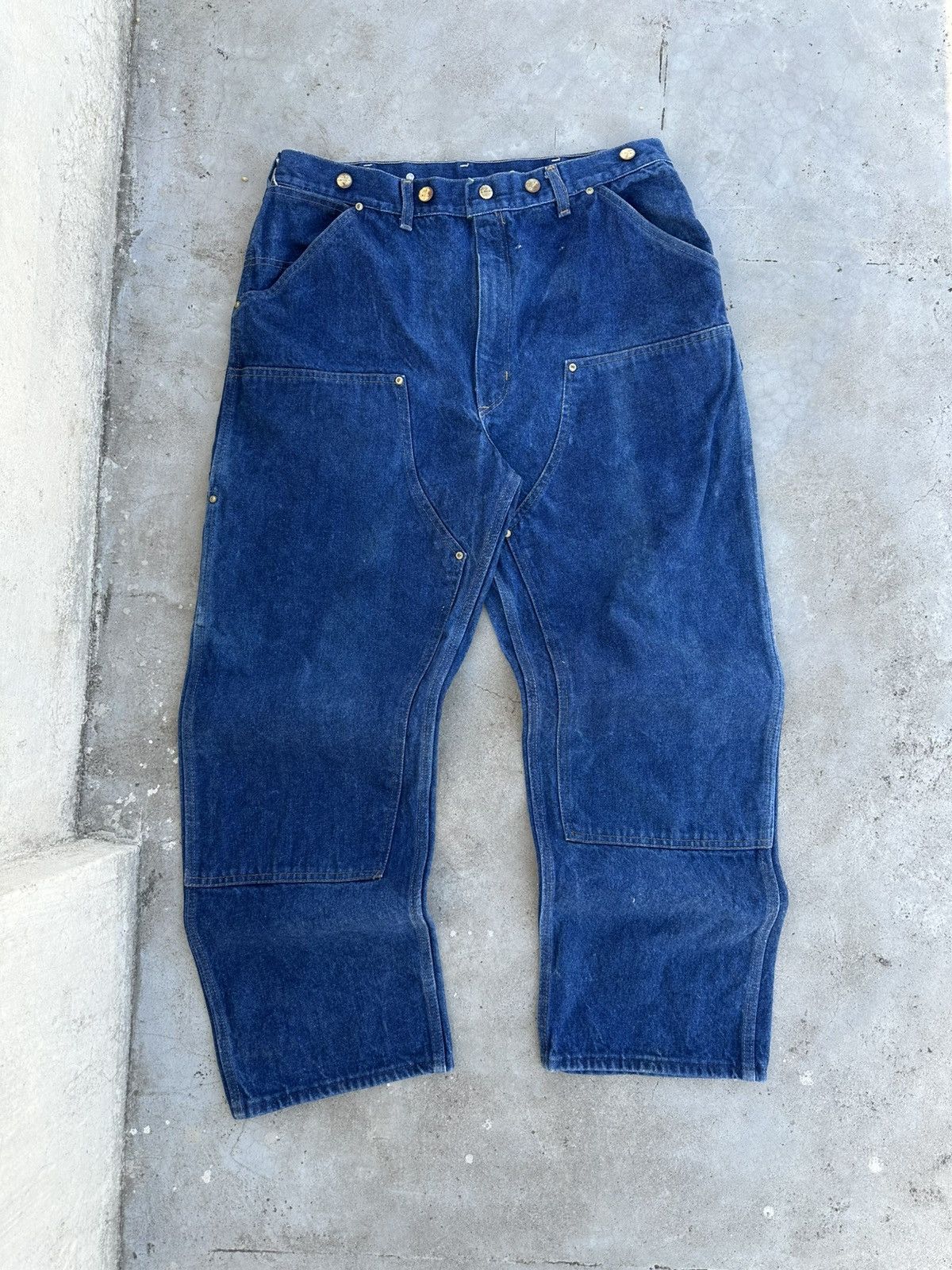 Carhartt × Vintage Vintage Carhartt Double Knee Denim Work Pants – 1980s Size US 38 / EU 54 - 1 Thumbnail