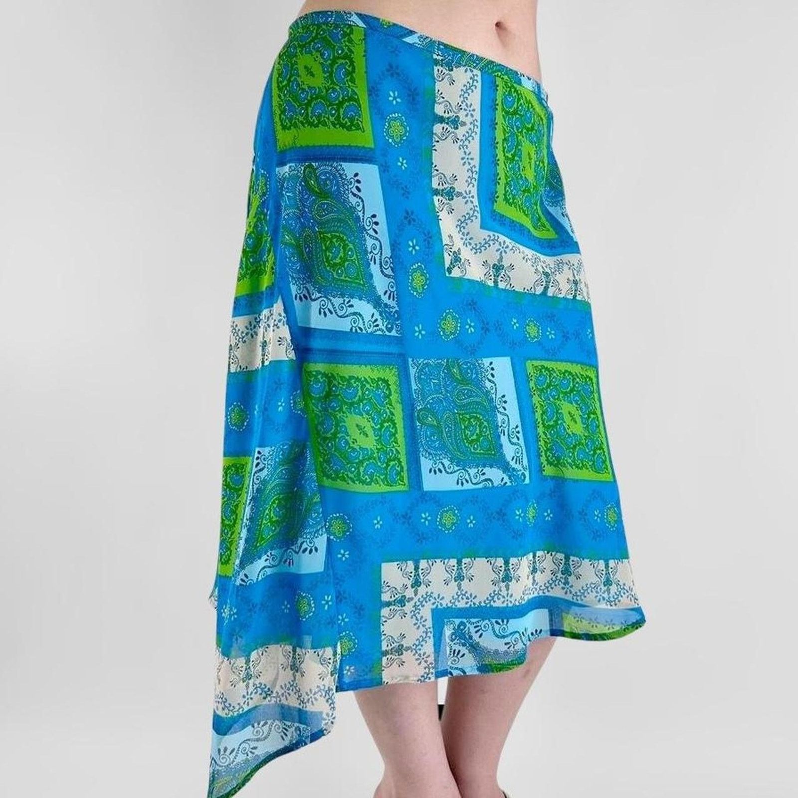 Other blue y2k fairy patchwork skirt Size 36" / US 14 / IT 50 - 2 Thumbnail