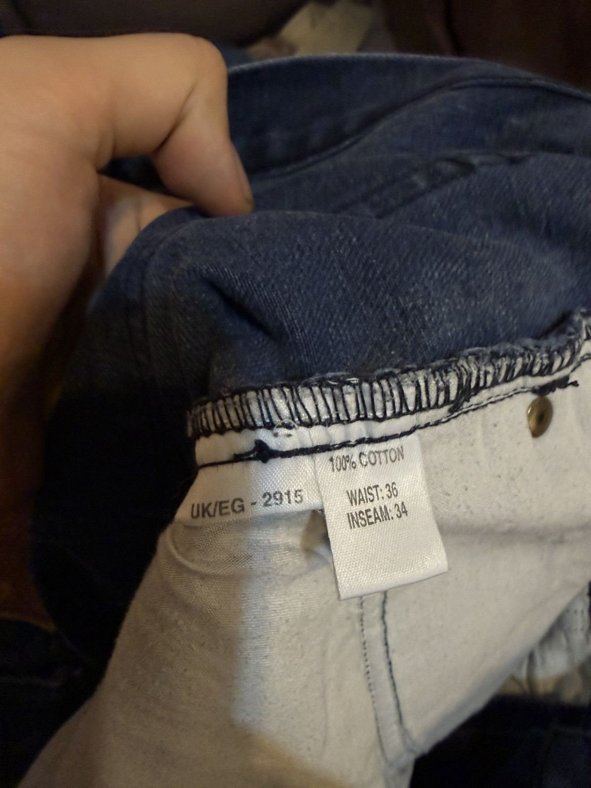 Yves Saint Laurent 90s 34x34 Vintage YSL Jeans Denim Pants Metal Logo Selvedge Size US 34 / EU 50 - 8 Thumbnail
