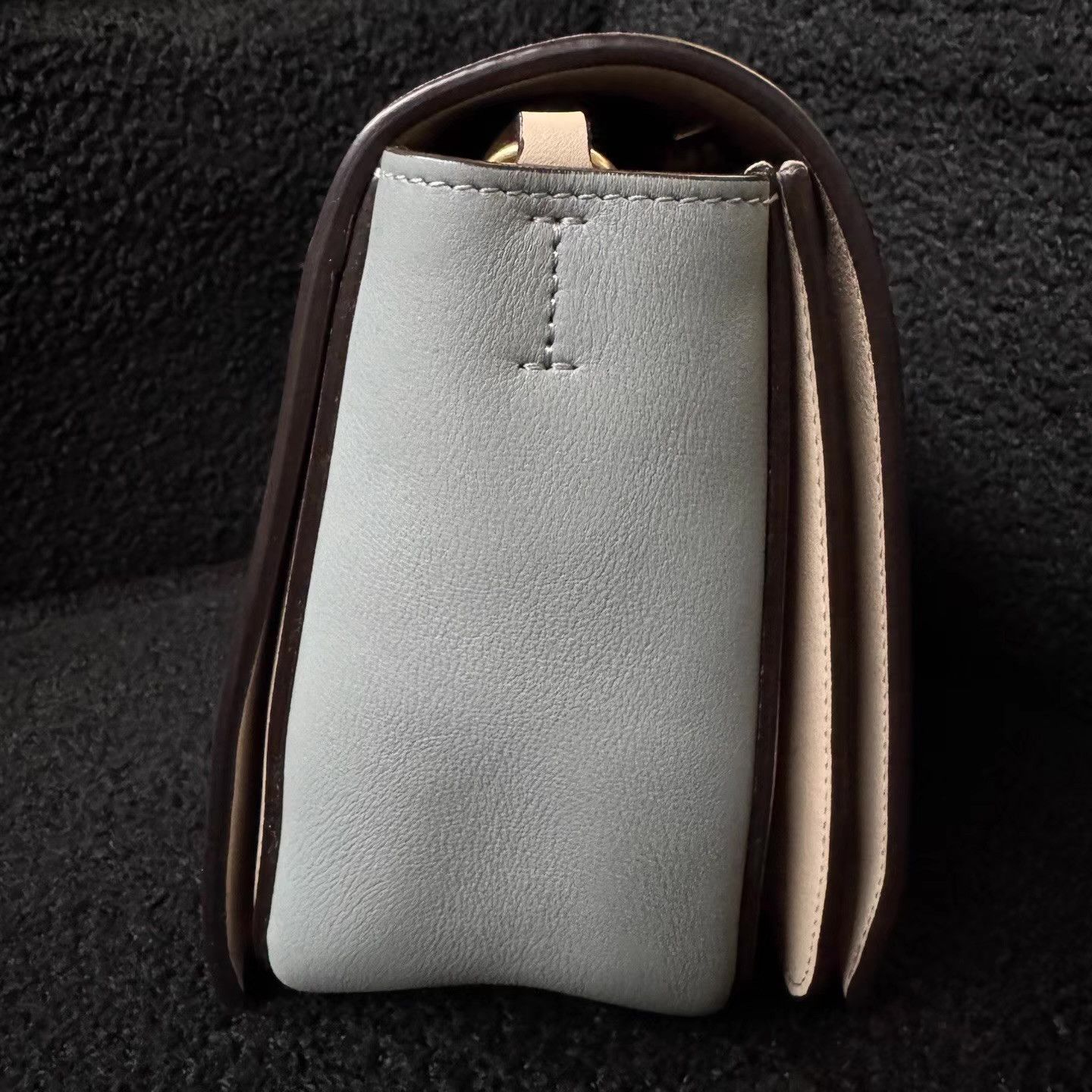 Celine CELINE White & Haze Blue Color Block Box Bag Q10 Size ONE SIZE - 4 Thumbnail