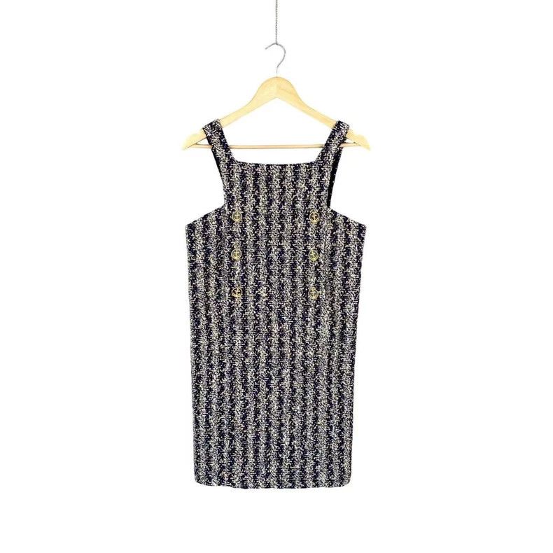 Louis Vuitton Louis Vuitton Sheepwool logo tweed sleeveless dress Size XS / US 0-2 / IT 36-38 - 1 Thumbnail